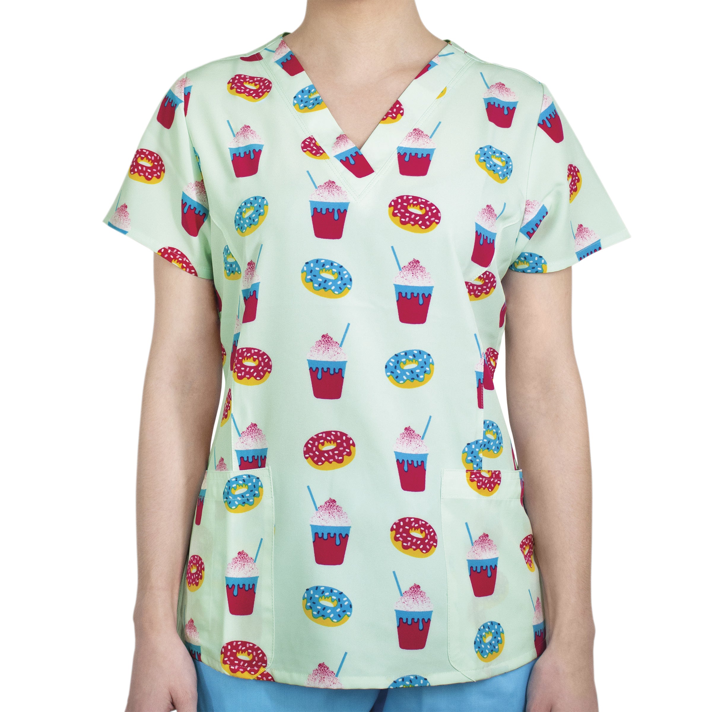 Maevn Prints 1767 Women’s V-Neck Print Top