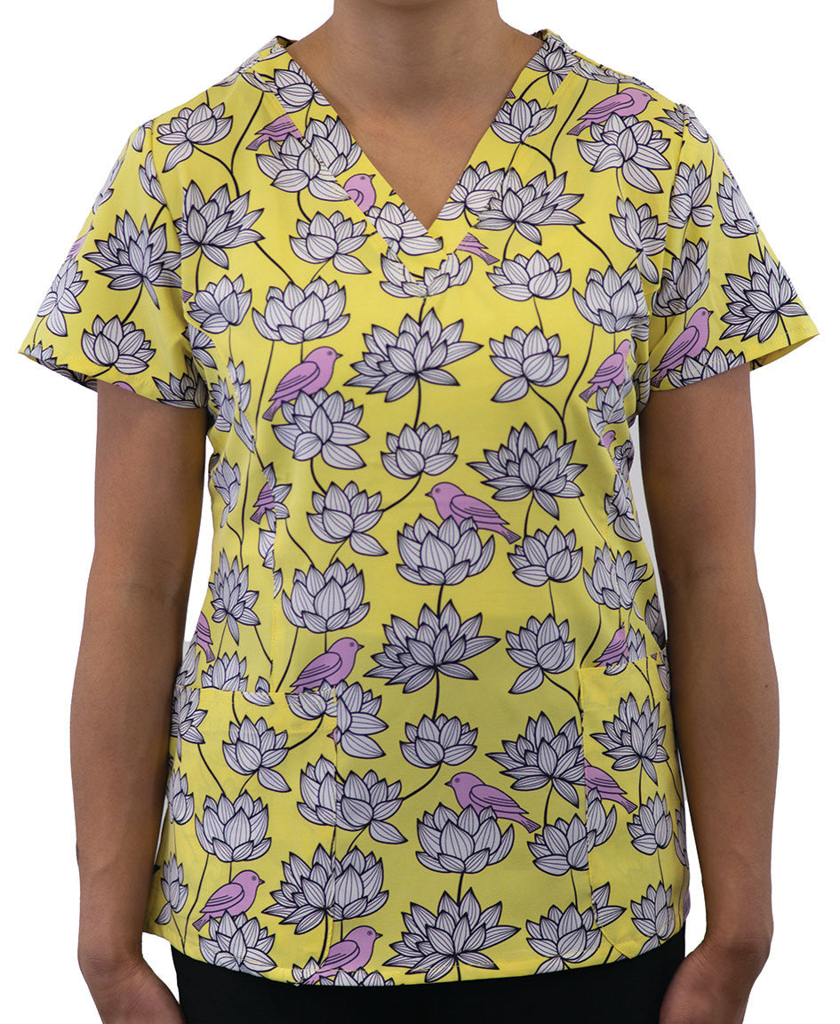 Maevn Prints 1767 Women’s V-Neck Print Top