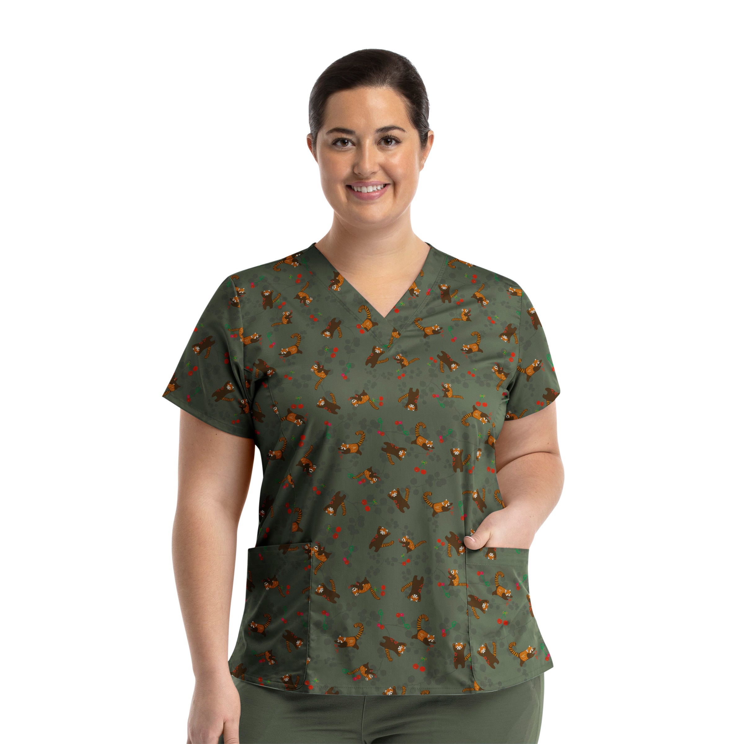 Maevn Prints 1767 Women’s V-Neck Print Top