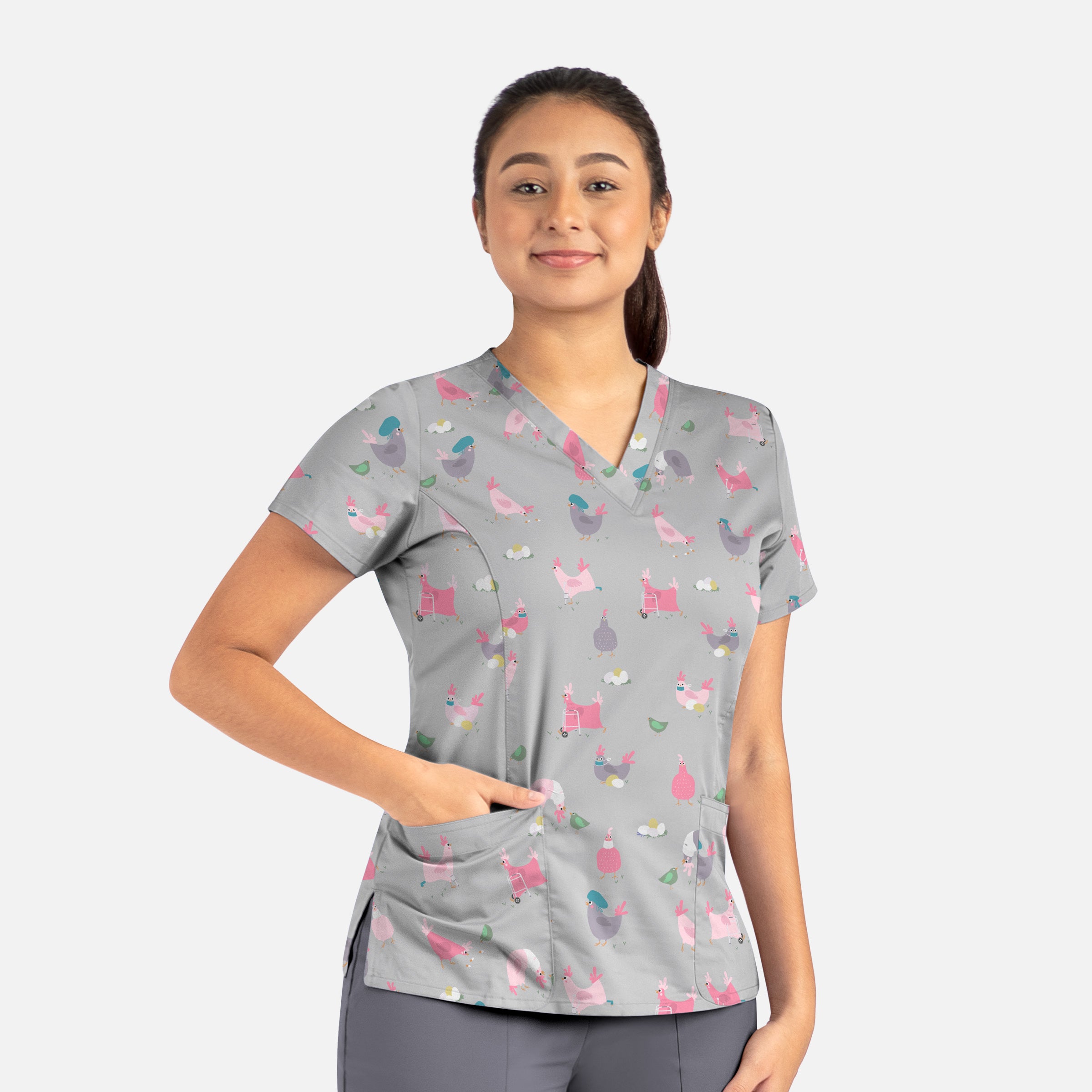 Maevn Prints 1767 Women’s V-Neck Print Top