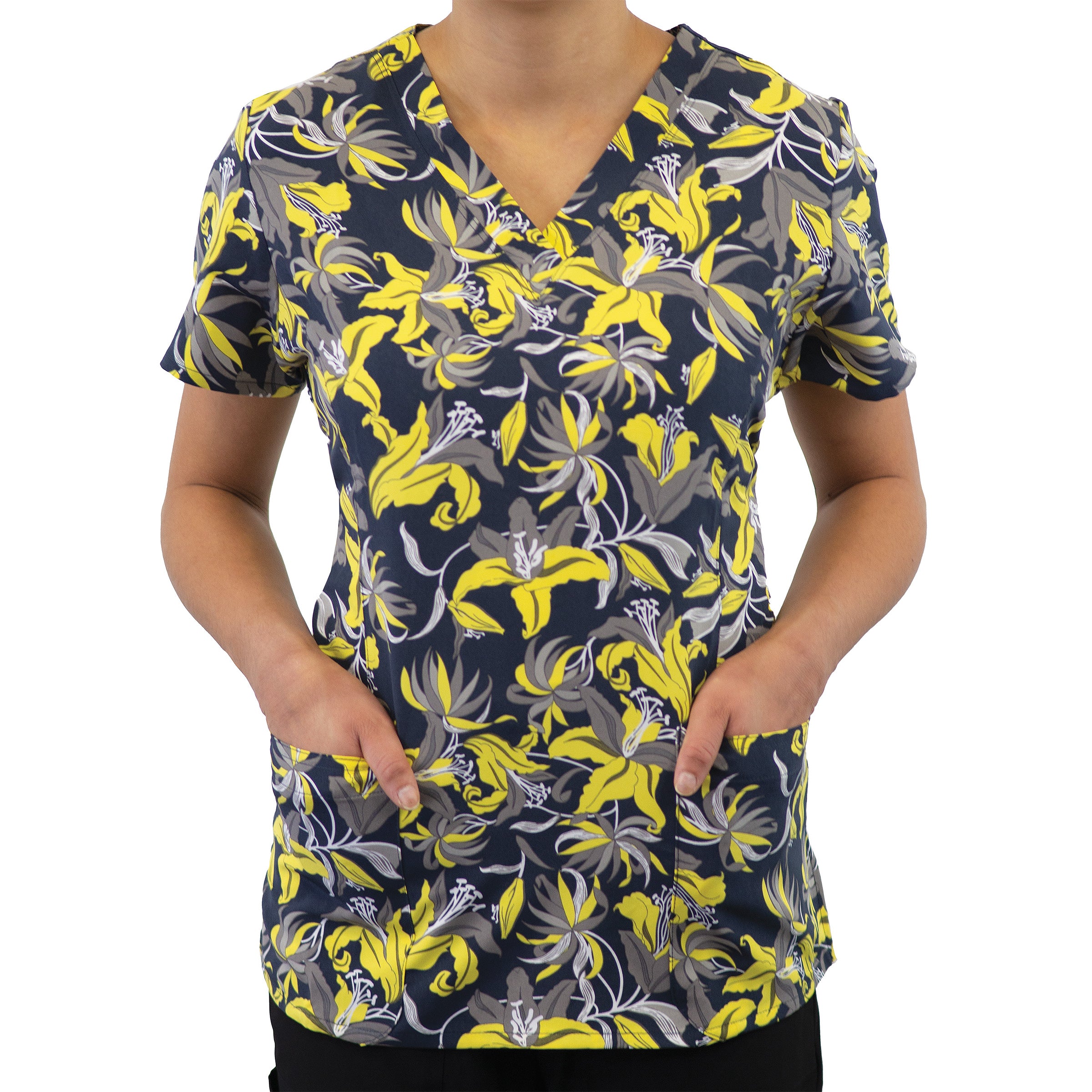 Maevn Prints 1767 Women’s V-Neck Print Top