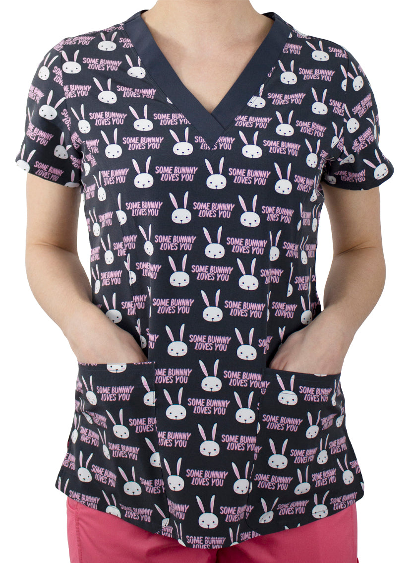 Maevn Prints 1767 Women’s V-Neck Print Top