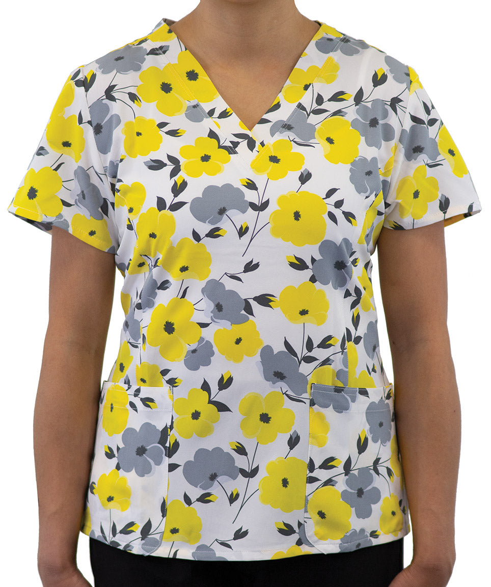 Maevn Prints 1767 Women’s V-Neck Print Top