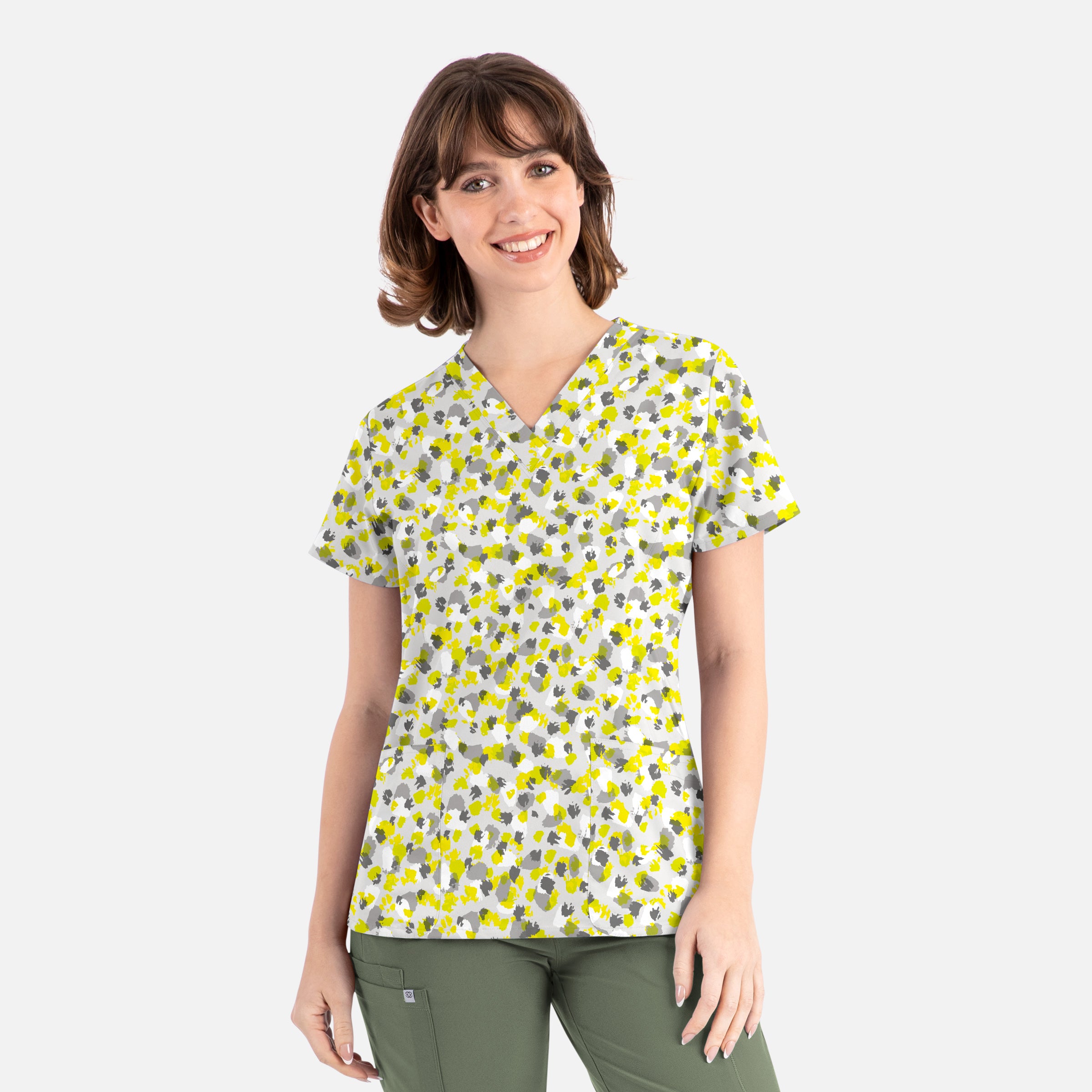 Maevn Prints 1767 Women’s V-Neck Print Top