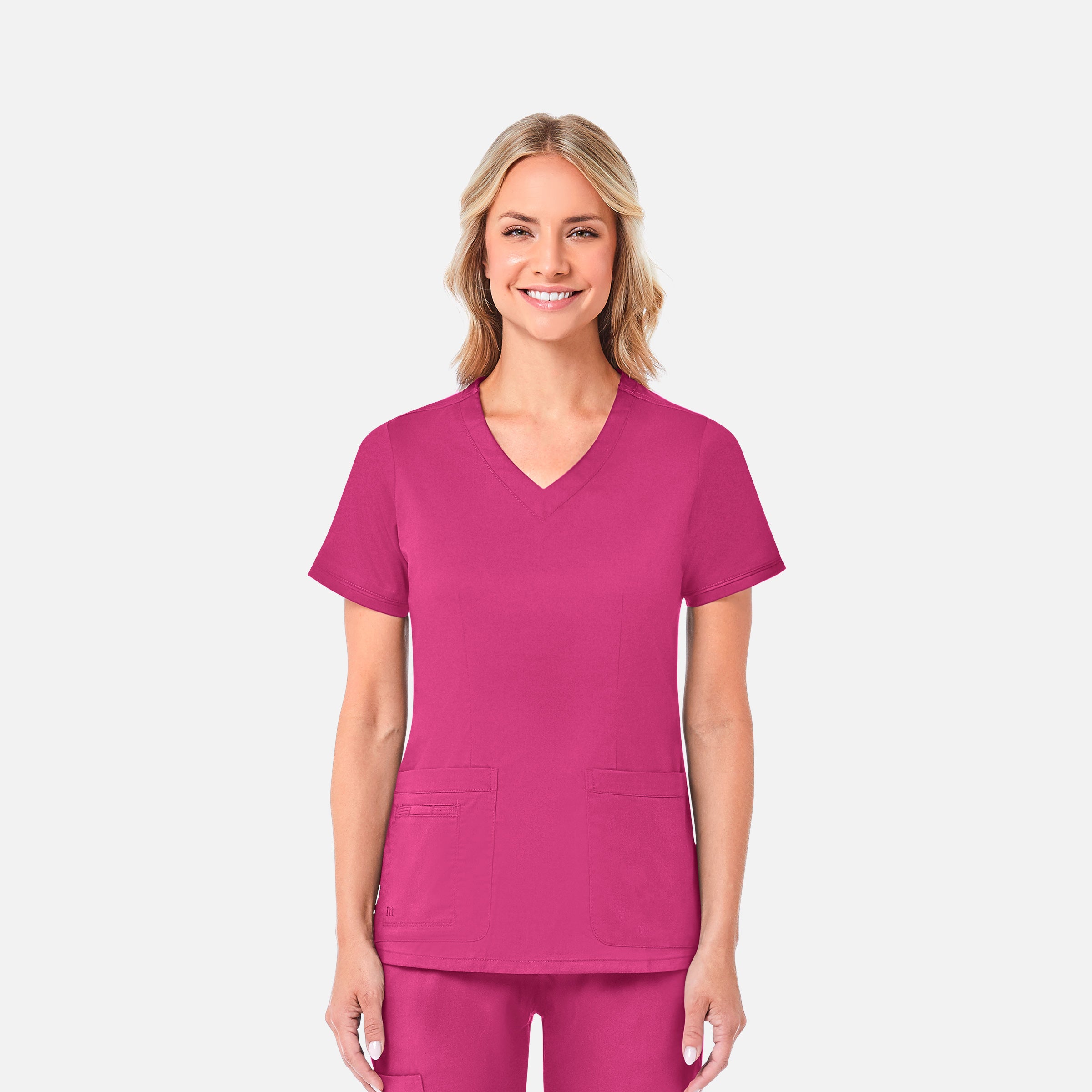 Maevn Blossom 1802 Curved V-Neck Top