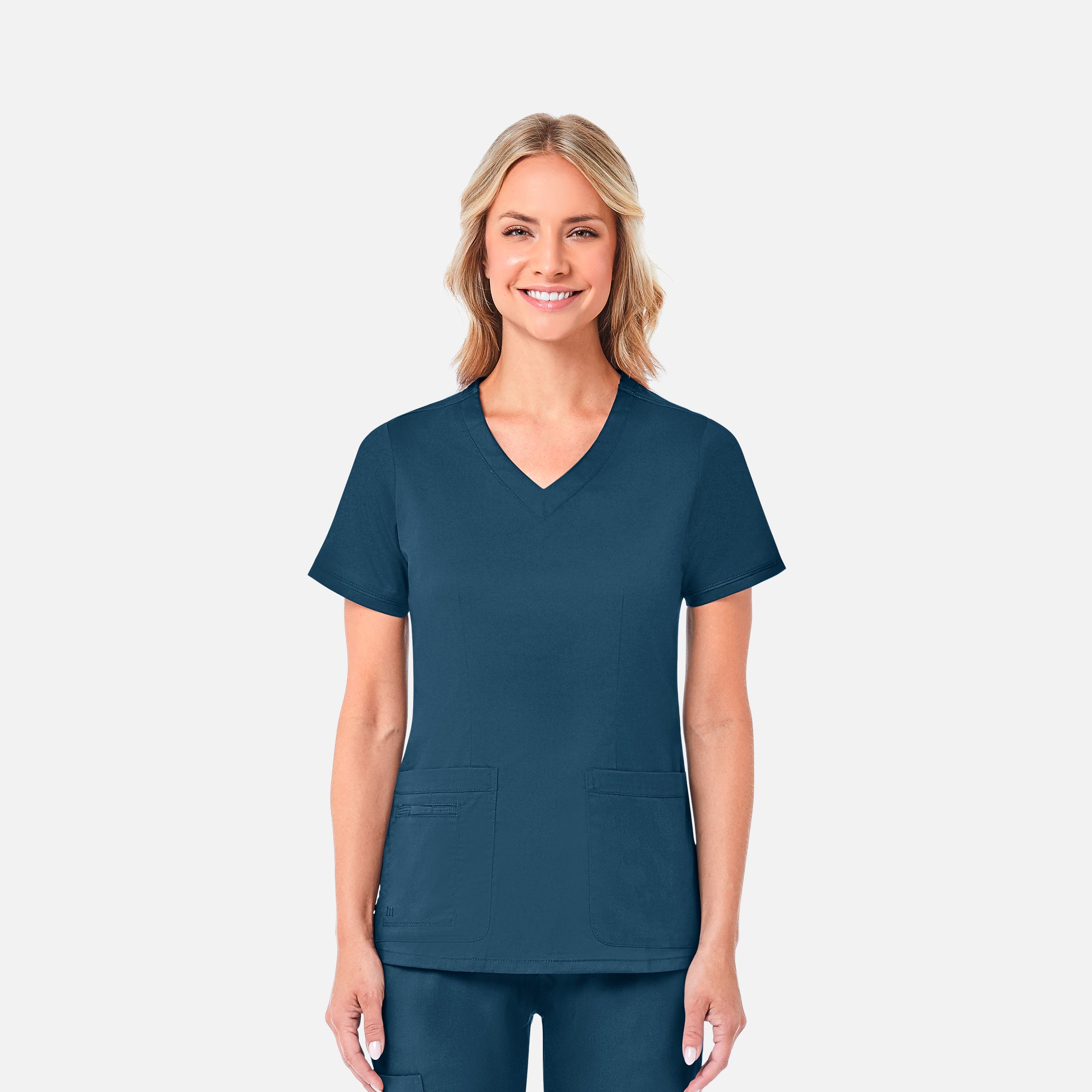 Maevn Blossom 1802 Curved V-Neck Top