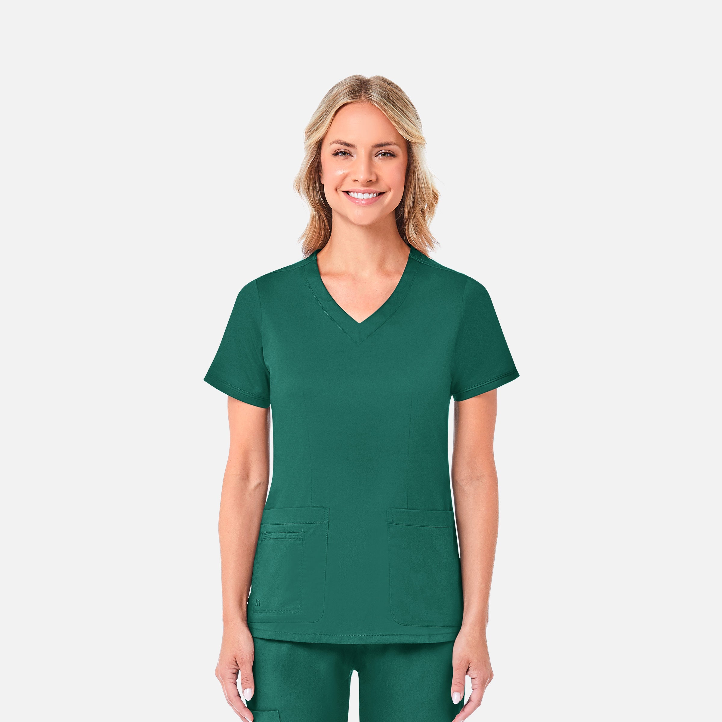 Maevn Blossom 1802 Curved V-Neck Top
