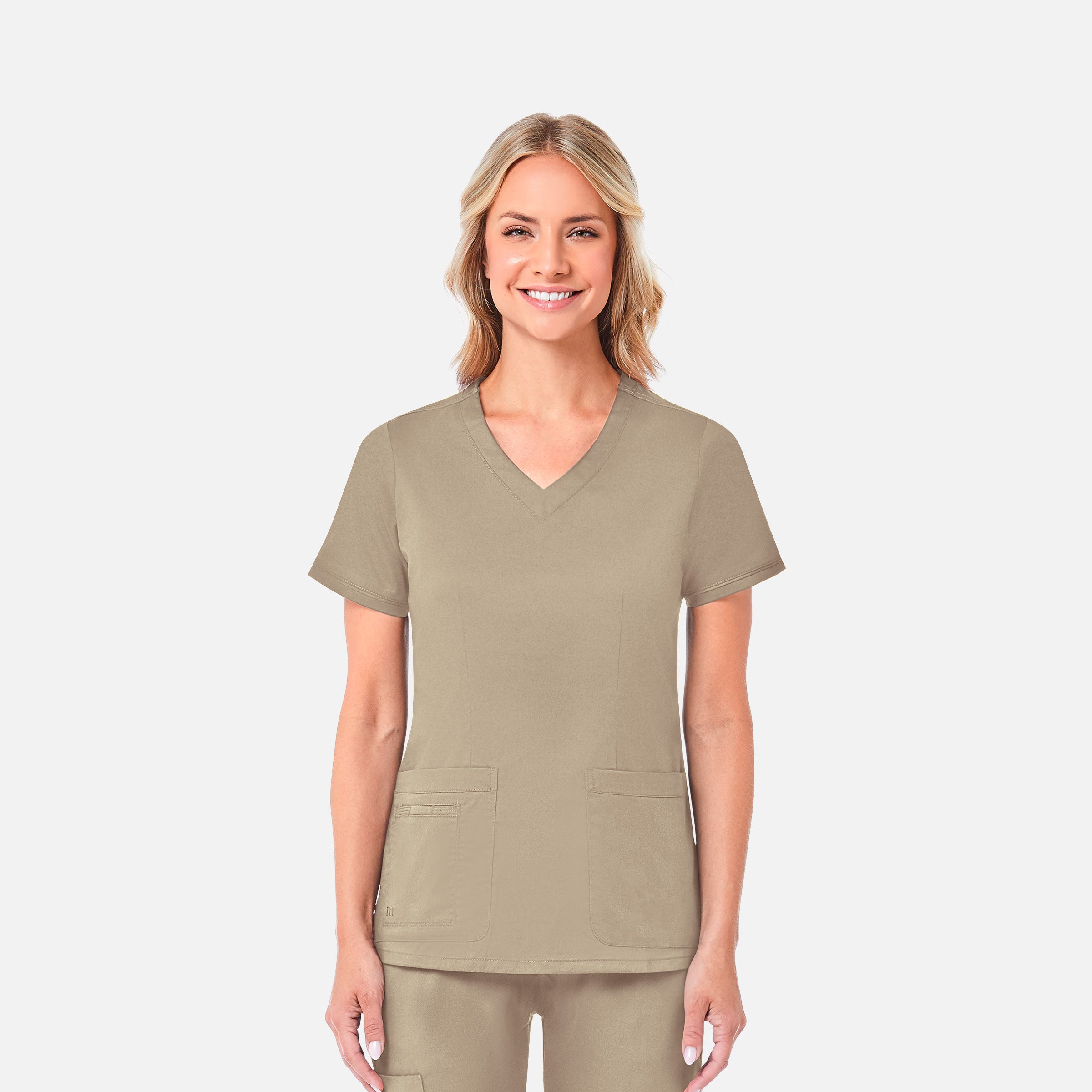 Maevn Blossom 1802 Curved V-Neck Top