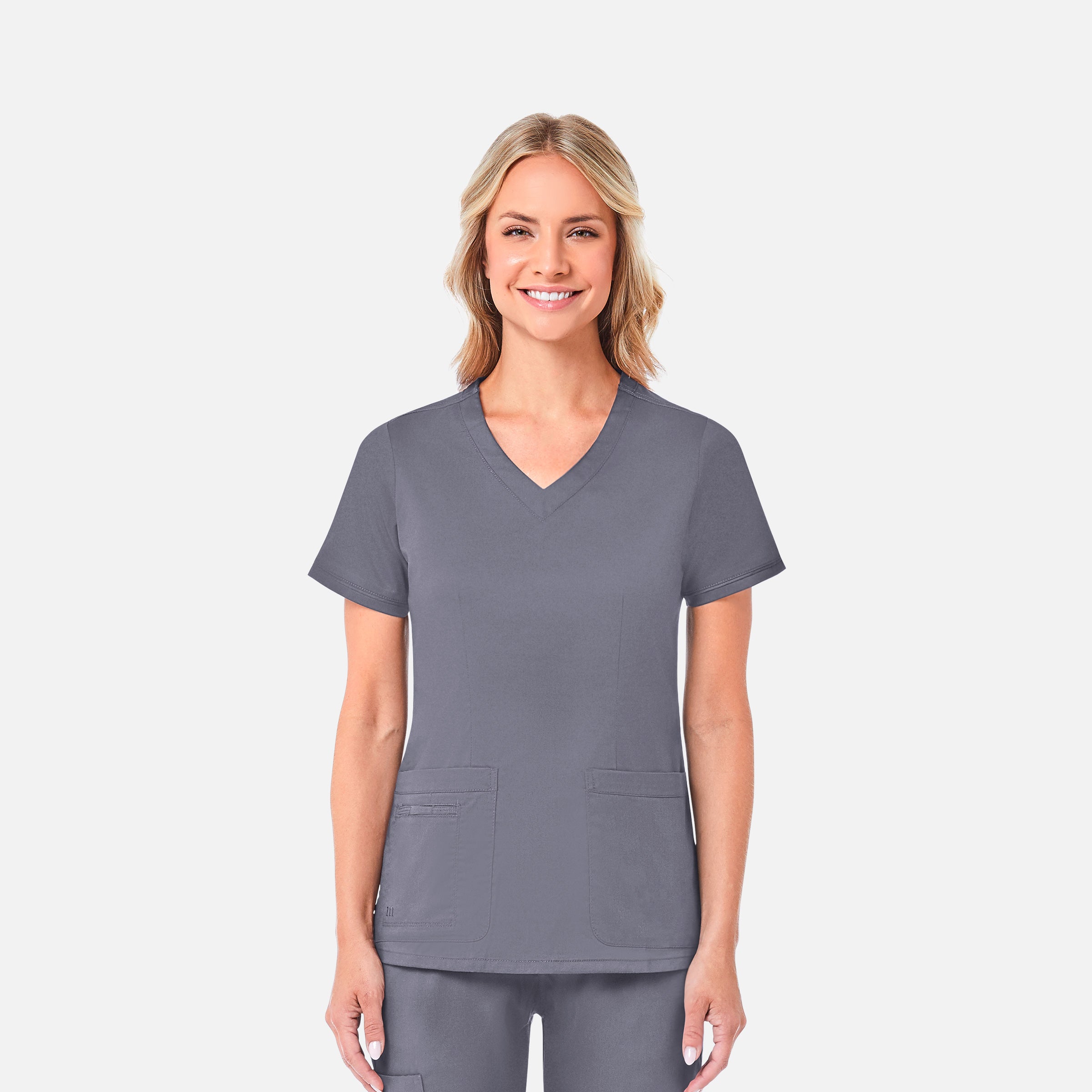 Maevn Blossom 1802 Curved V-Neck Top