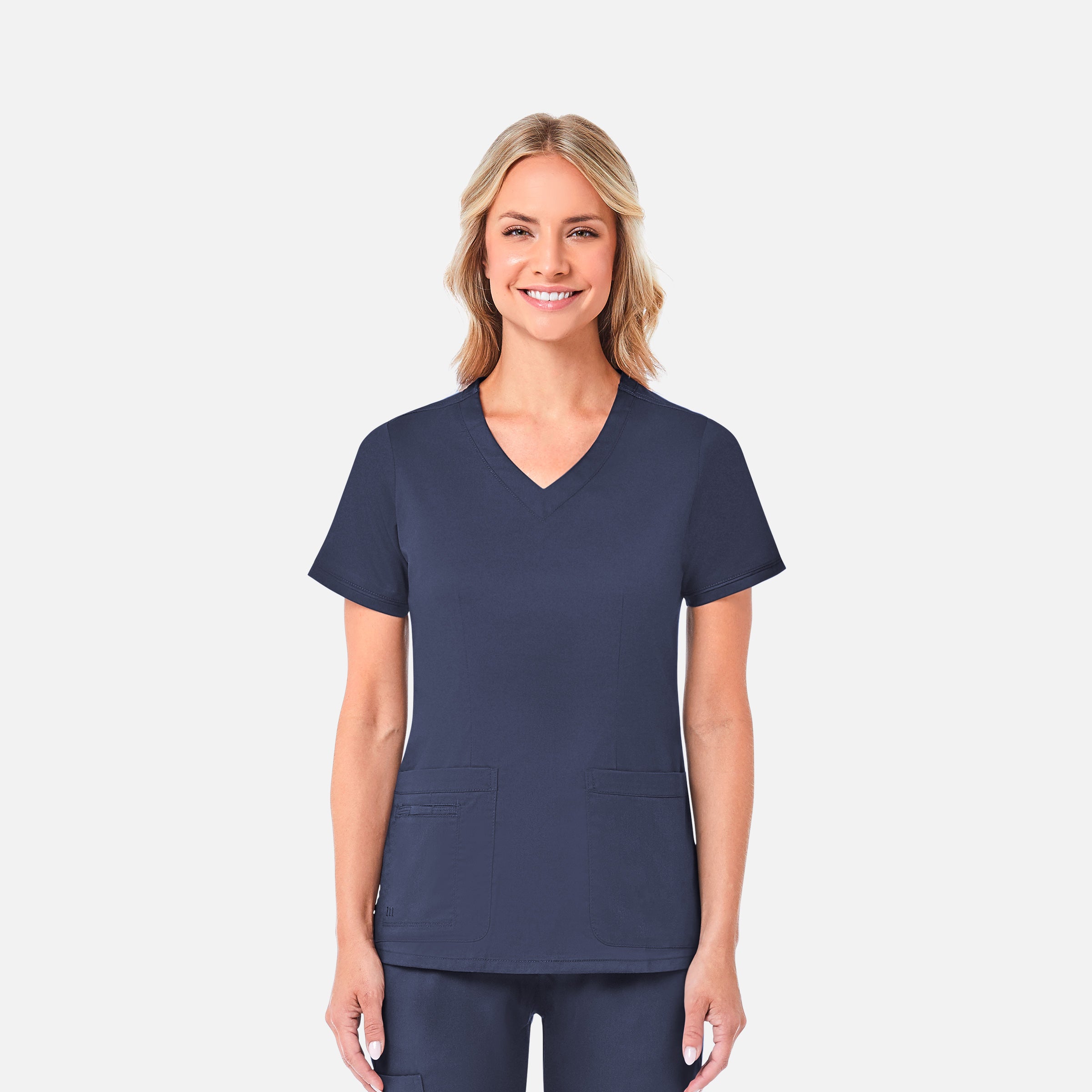 Maevn Blossom 1802 Curved V-Neck Top