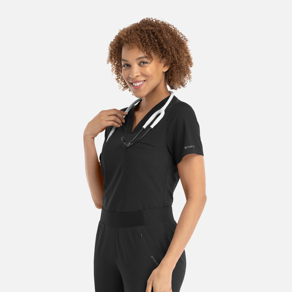 Maevn Focus 20301 Women’s Banded V-Neck Top