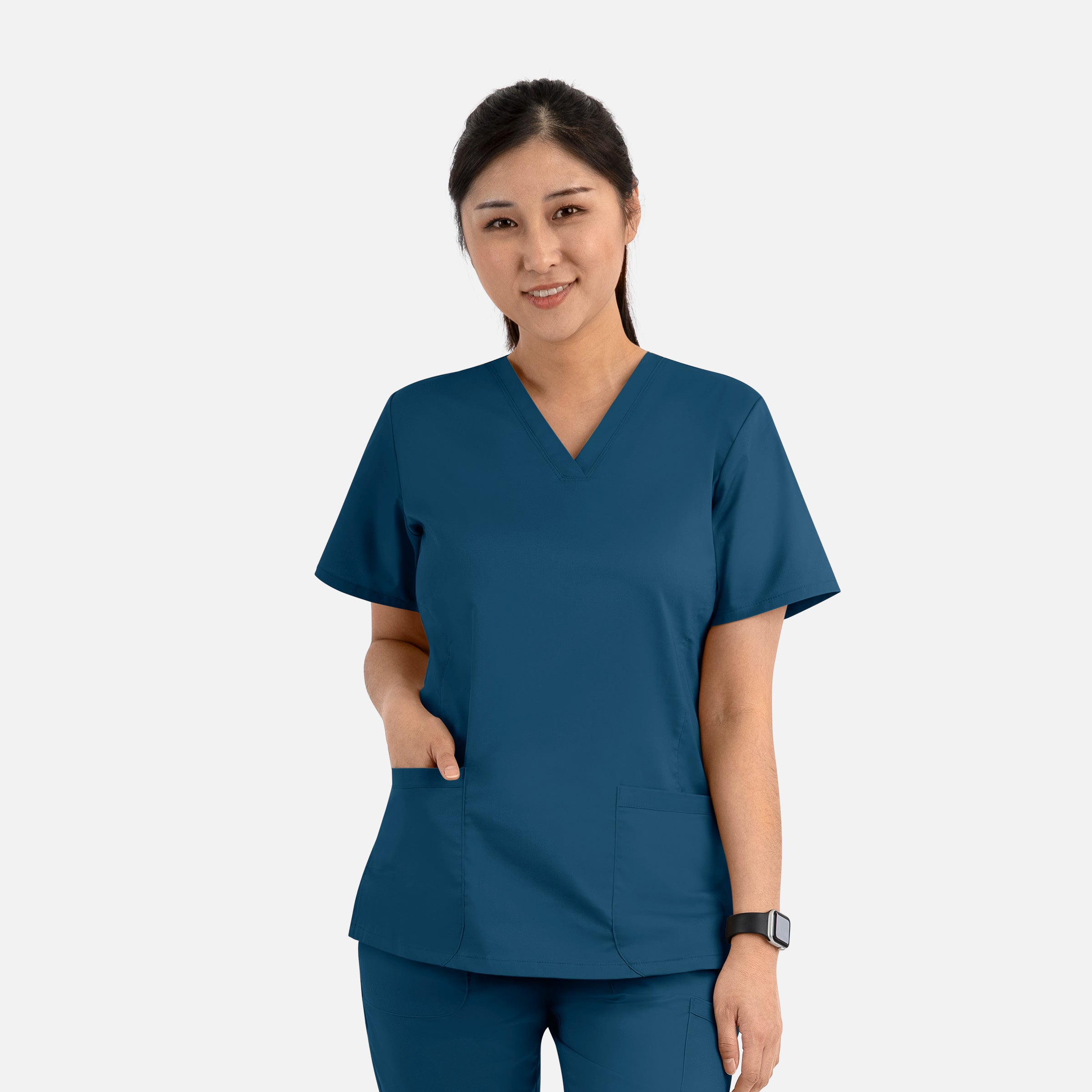 Maevn Blossom Signature 2100 Ladies Basic V-Neck Top