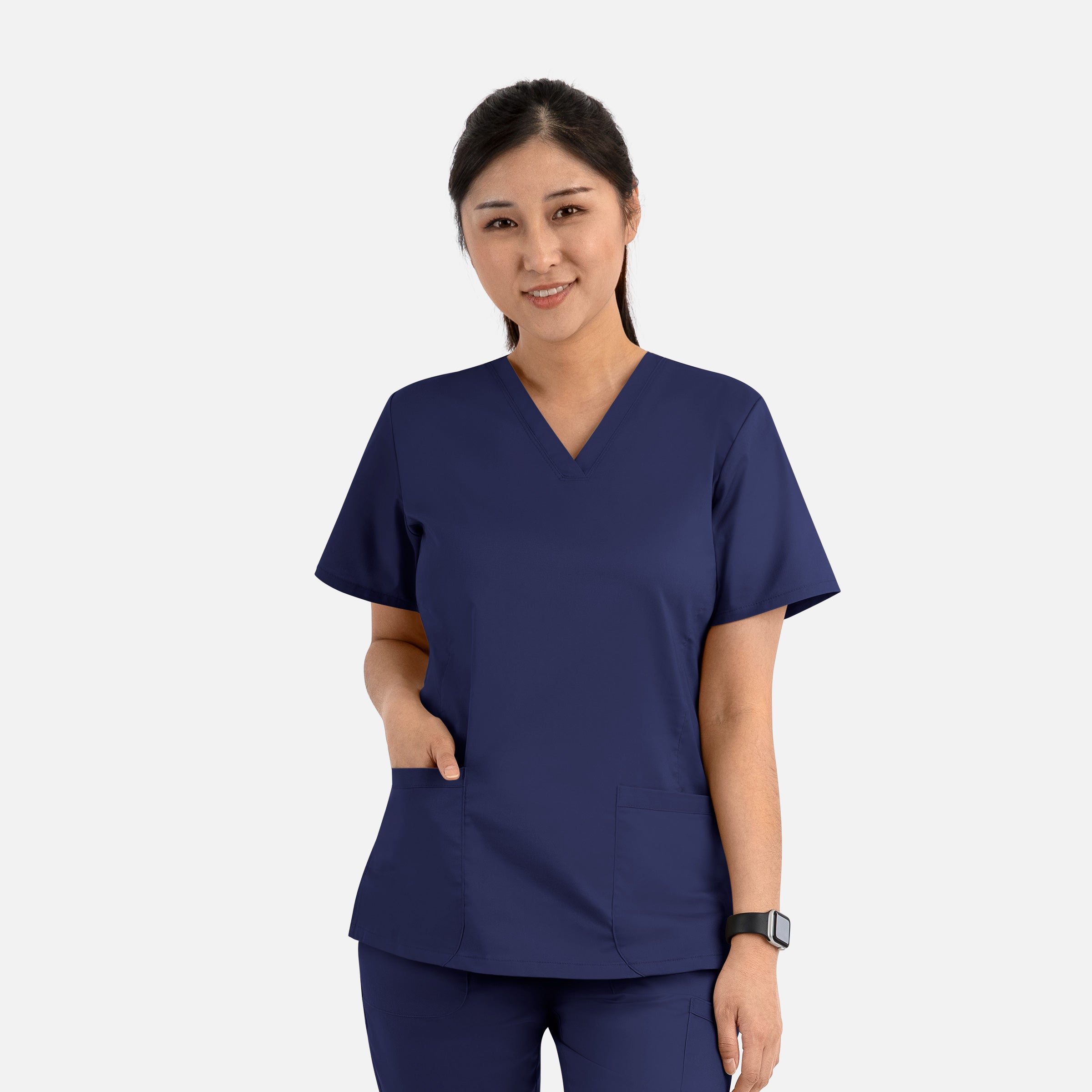 Maevn Blossom Signature 2100 Ladies Basic V-Neck Top
