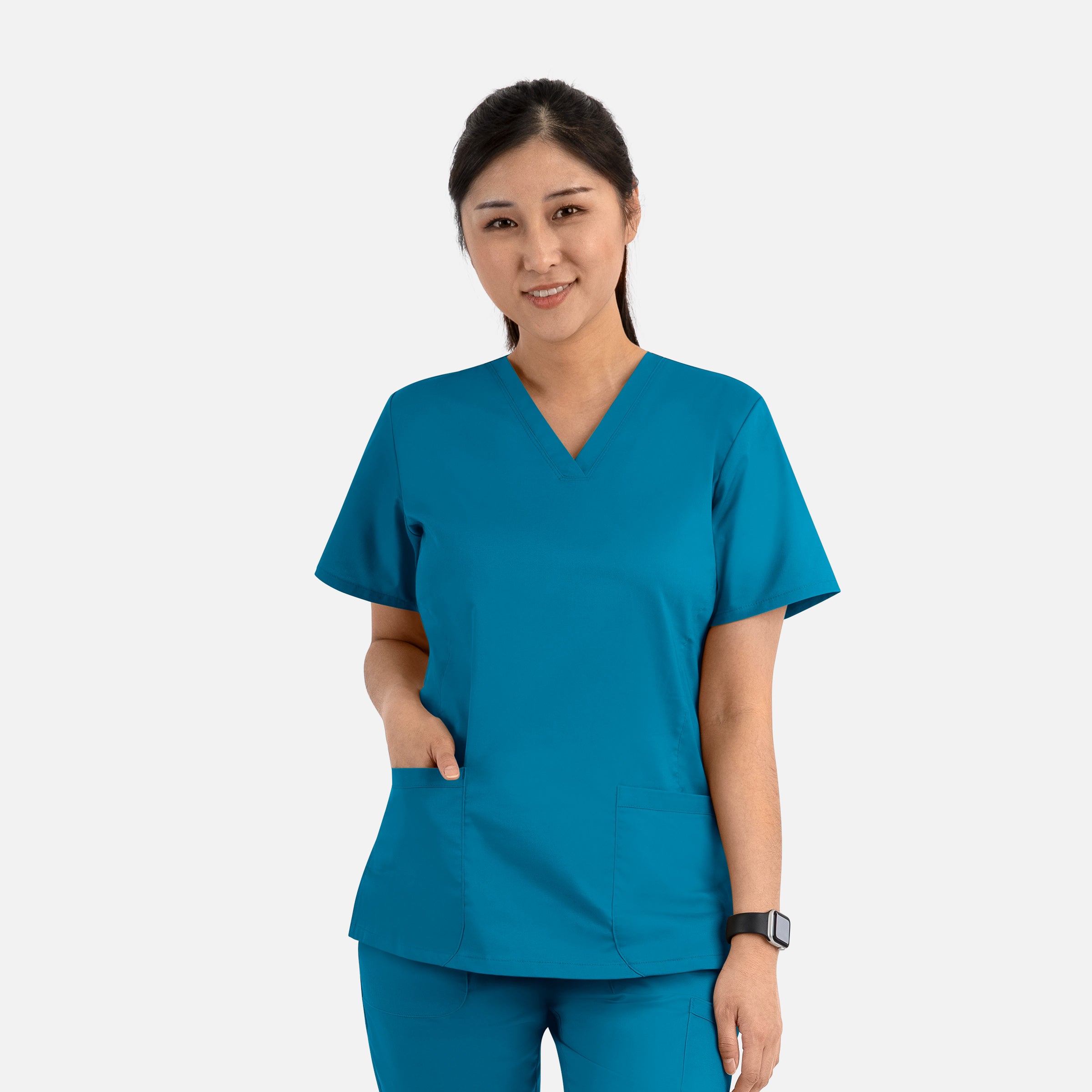 Maevn Blossom Signature 2100 Ladies Basic V-Neck Top