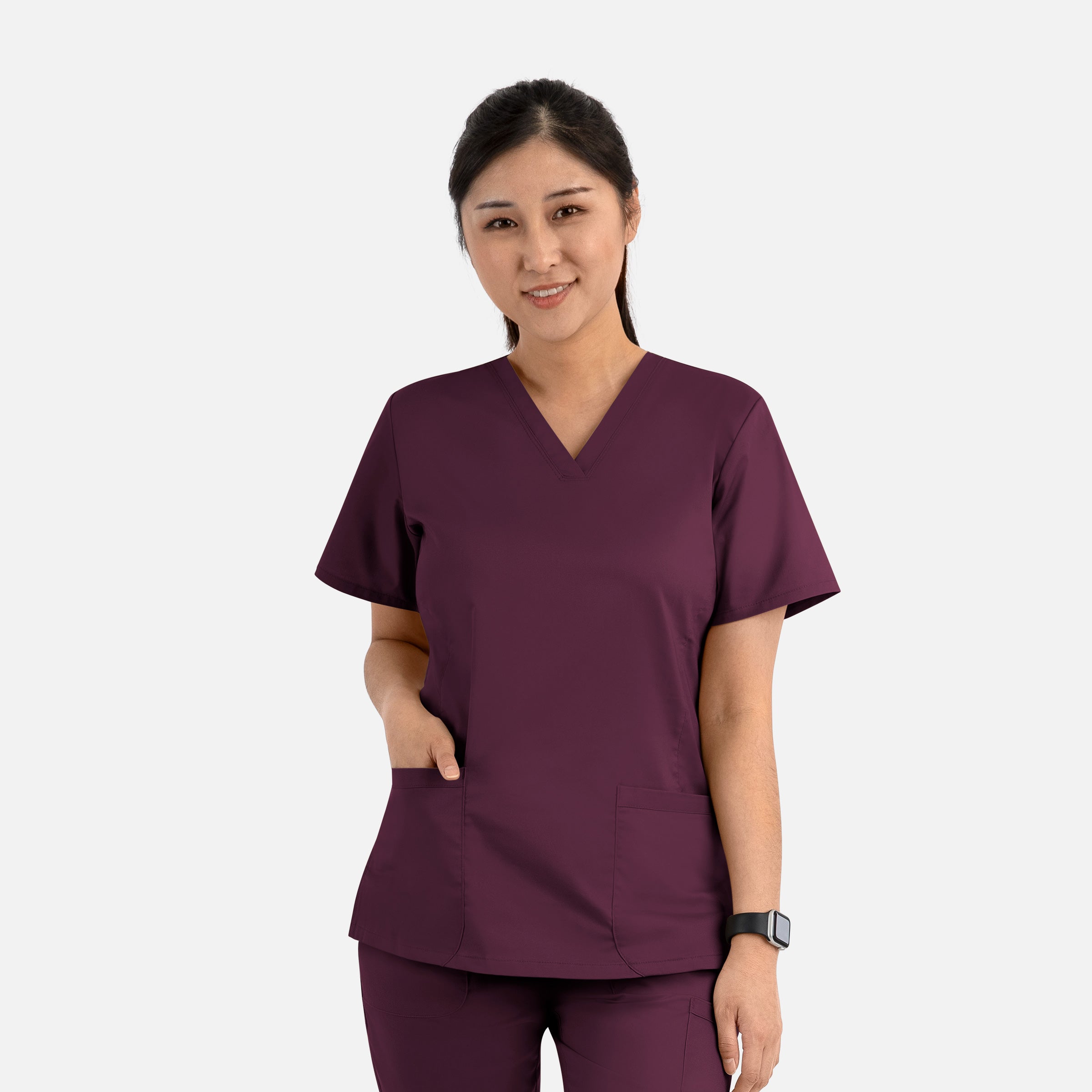 Maevn Blossom Signature 2100 Ladies Basic V-Neck Top