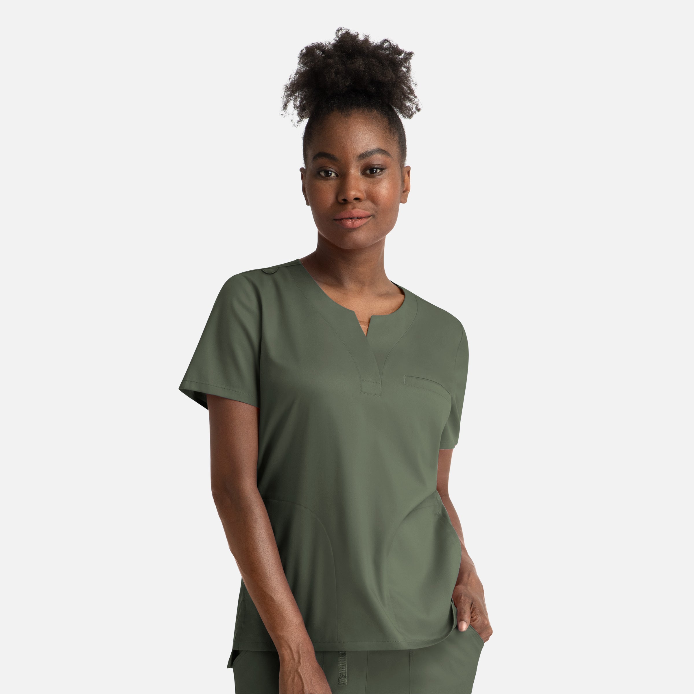 Maevn Matrix 3504 Women’s Notched Crew Neck Top
