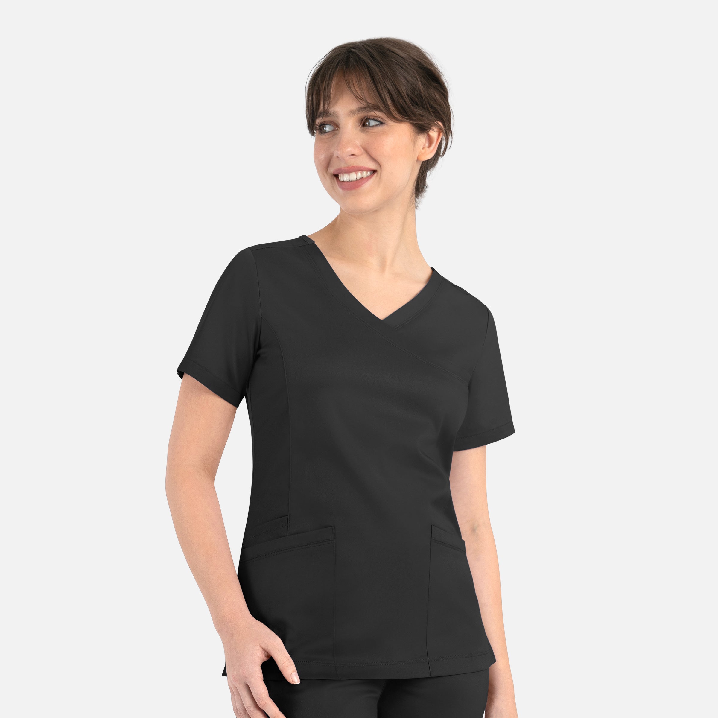 Maevn Matrix 3701 Women’s Curved Mock Wrap Top