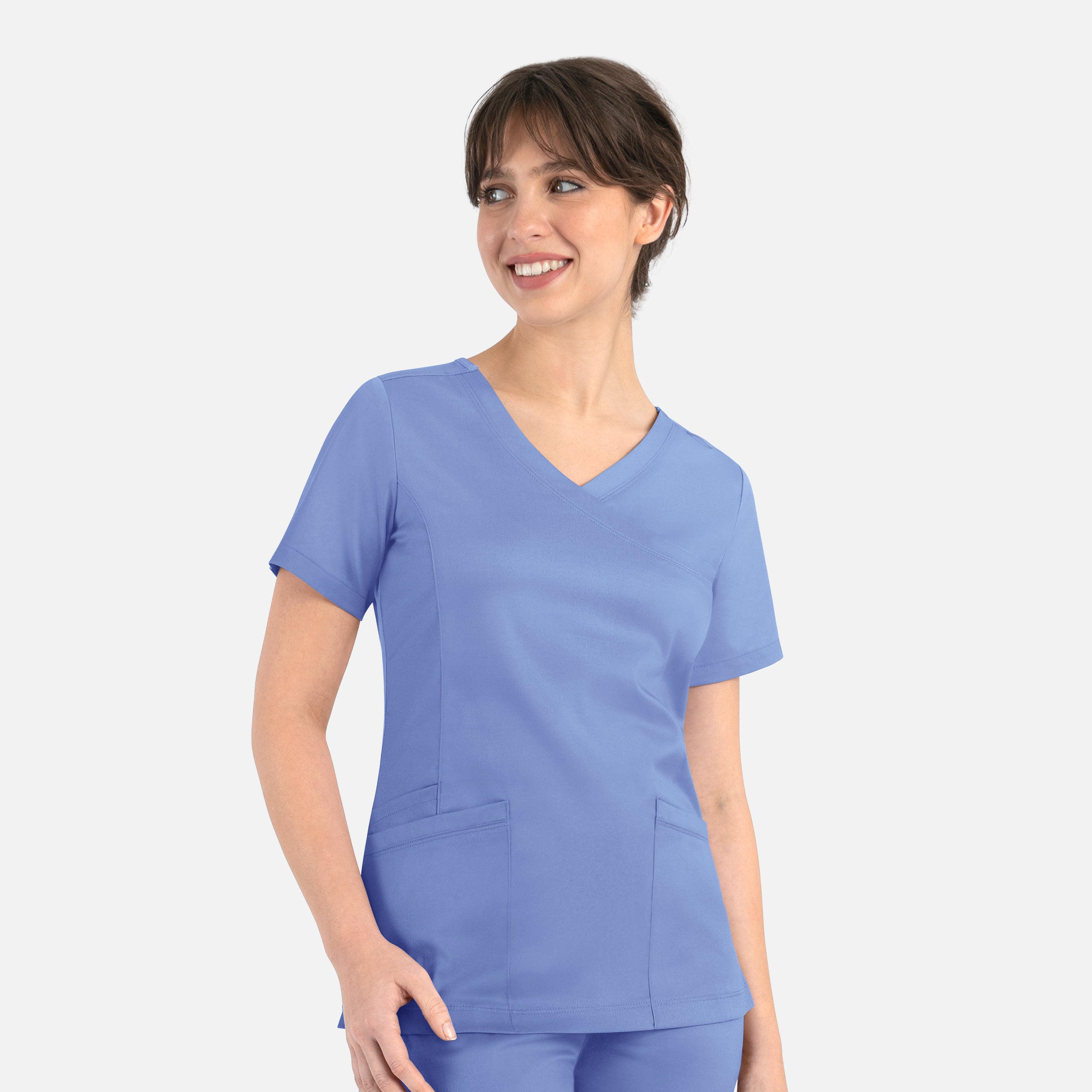 Maevn Matrix 3701 Women’s Curved Mock Wrap Top