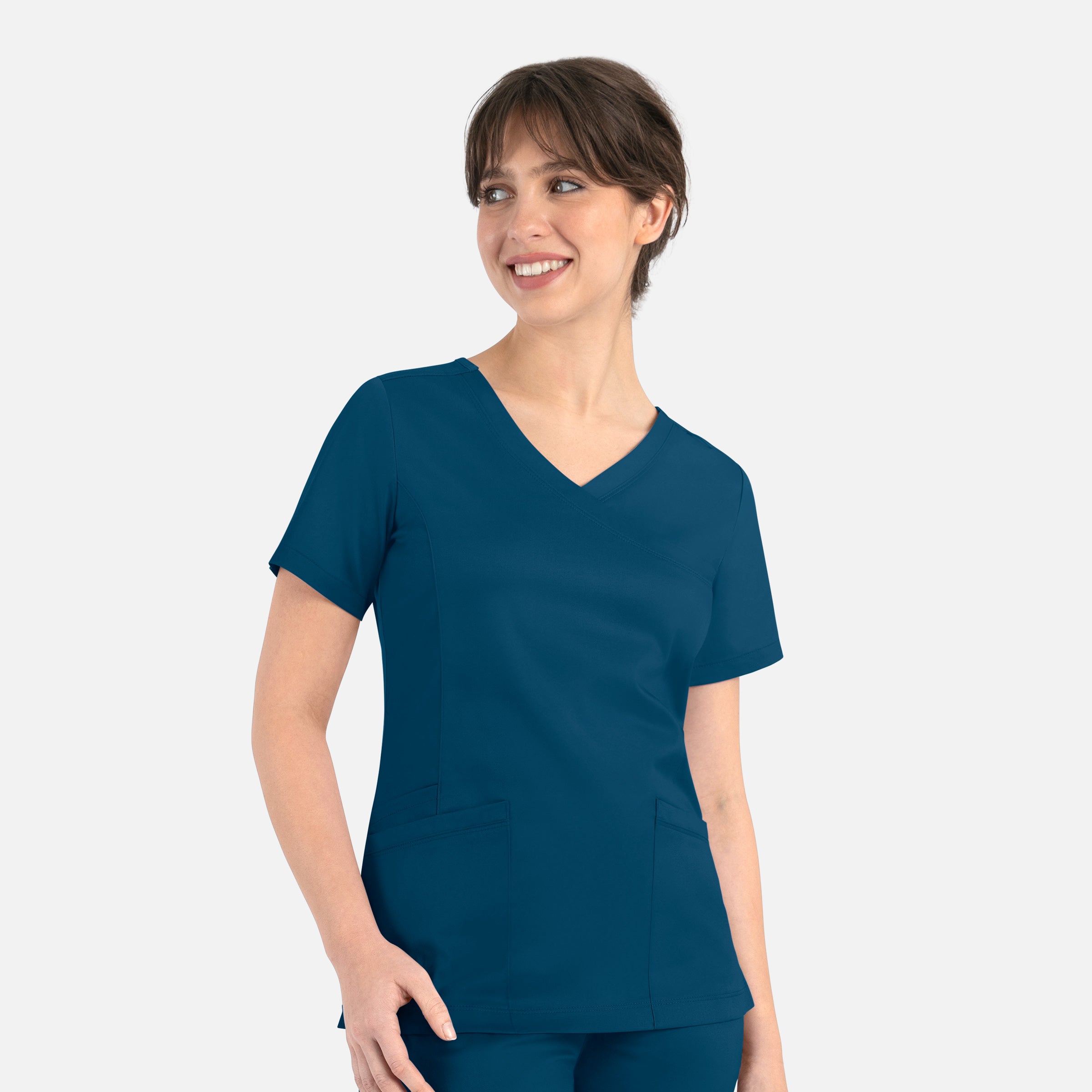 Maevn Matrix 3701 Women’s Curved Mock Wrap Top