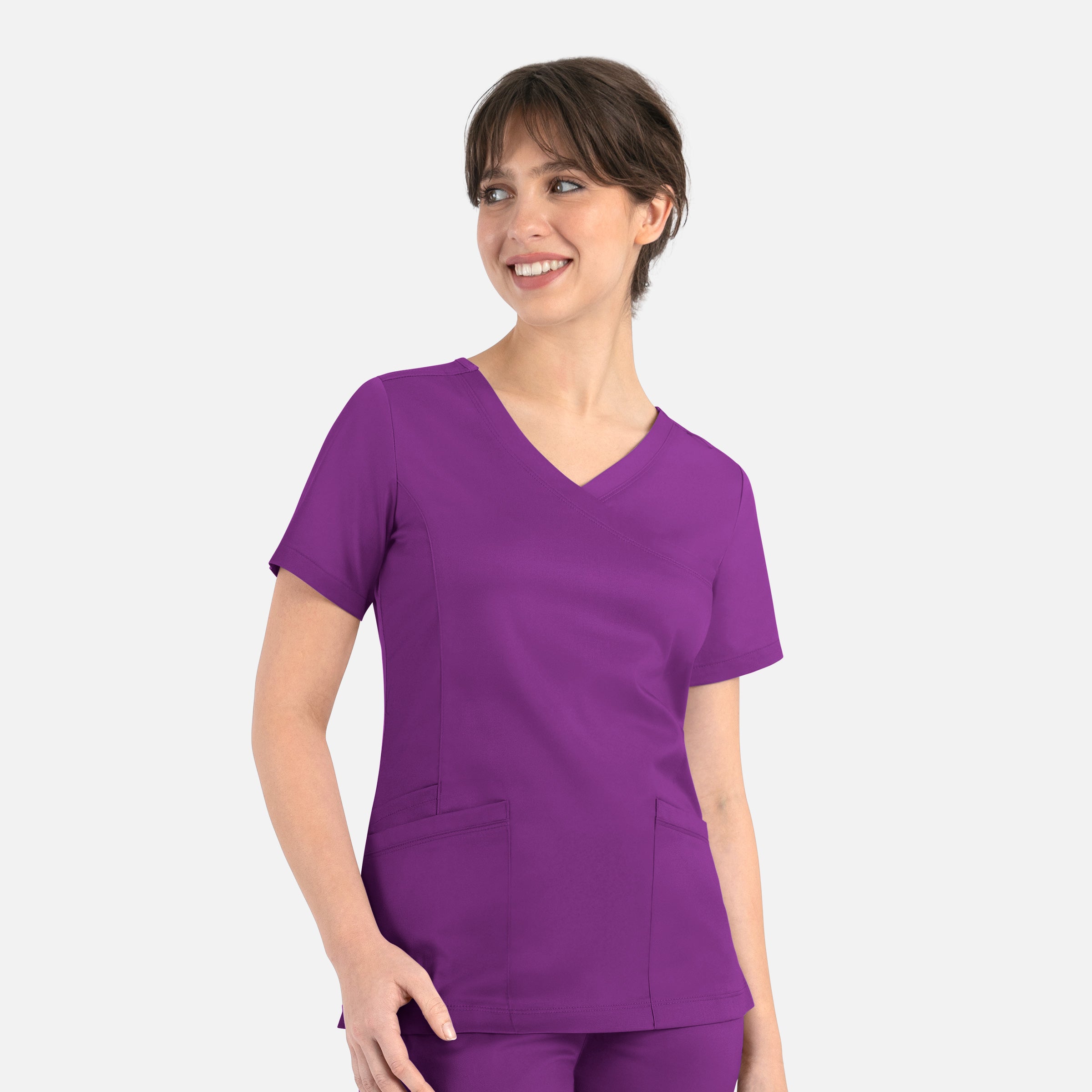 Maevn Matrix 3701 Women’s Curved Mock Wrap Top