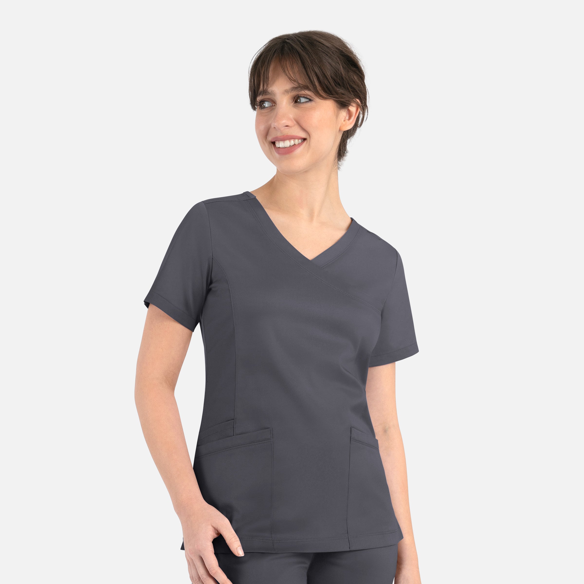 Maevn Matrix 3701 Women’s Curved Mock Wrap Top