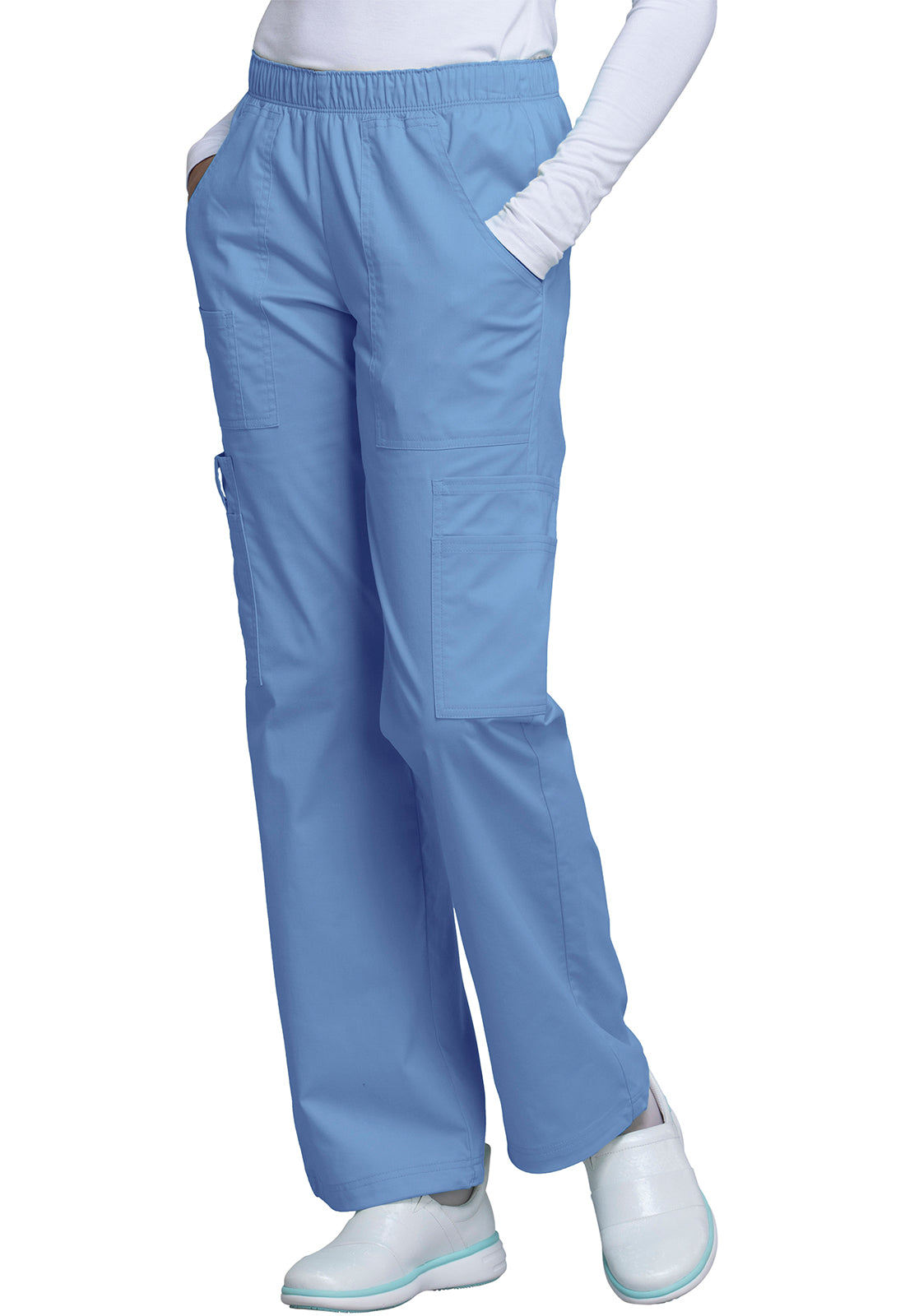 Cherokee WW Core Stretch Women's 4005 Mid Rise Pull-On Cargo Pant