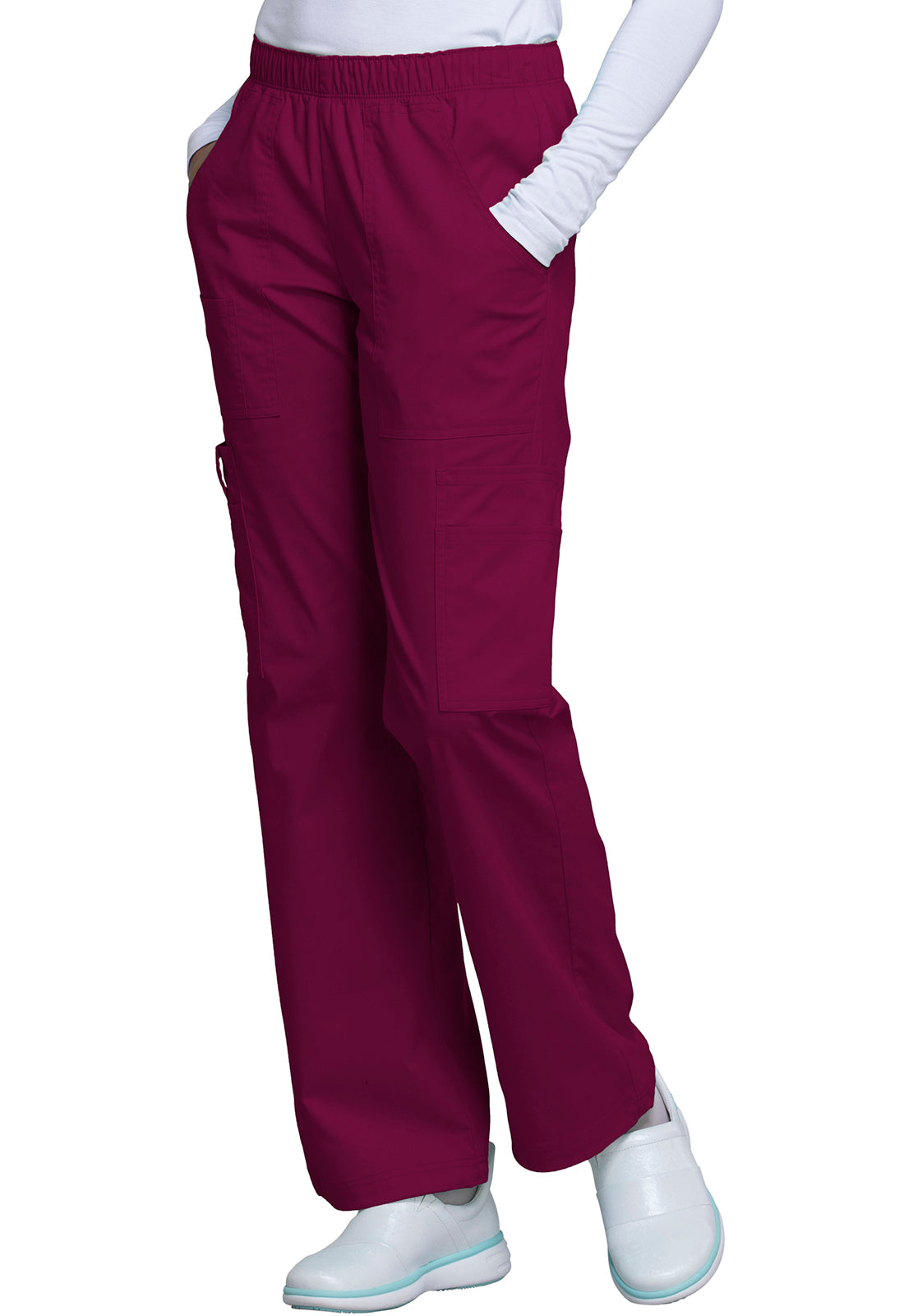 Cherokee WW Core Stretch Women's 4005 Mid Rise Pull-On Cargo Pant