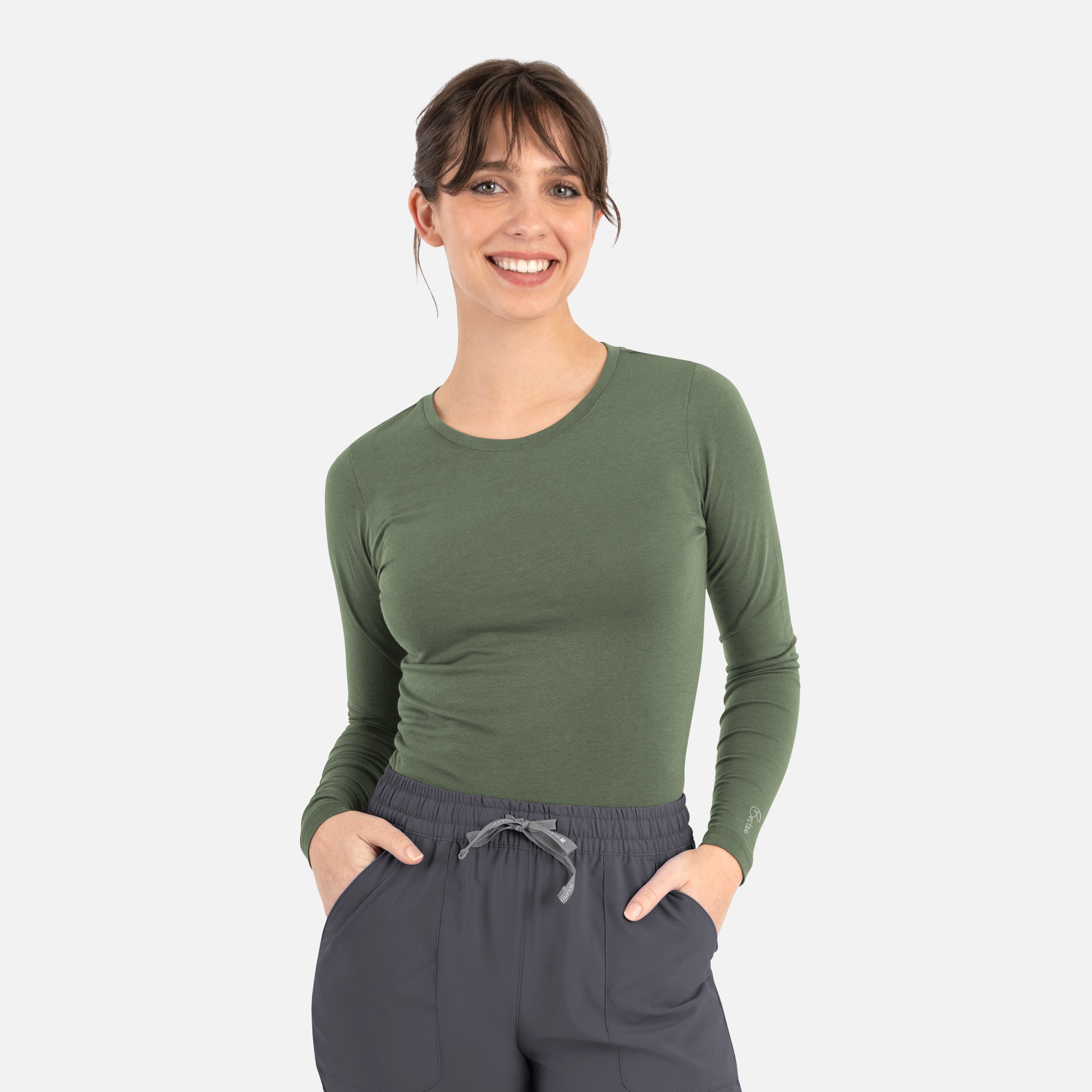 Maevn BESTEE 6909 Women’s Basic Long Sleeve Underscrub Tee