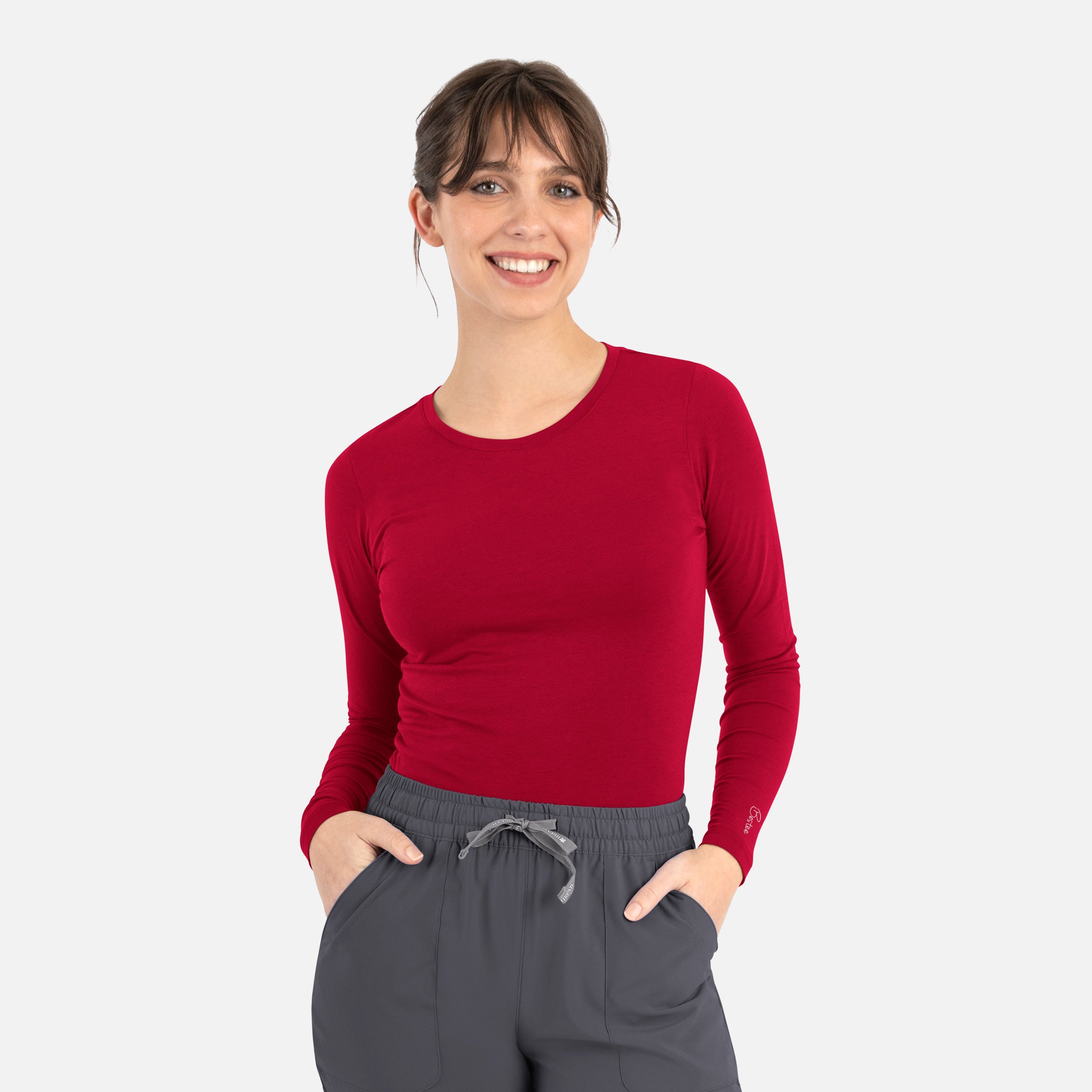 Maevn BESTEE 6909 Women’s Basic Long Sleeve Underscrub Tee