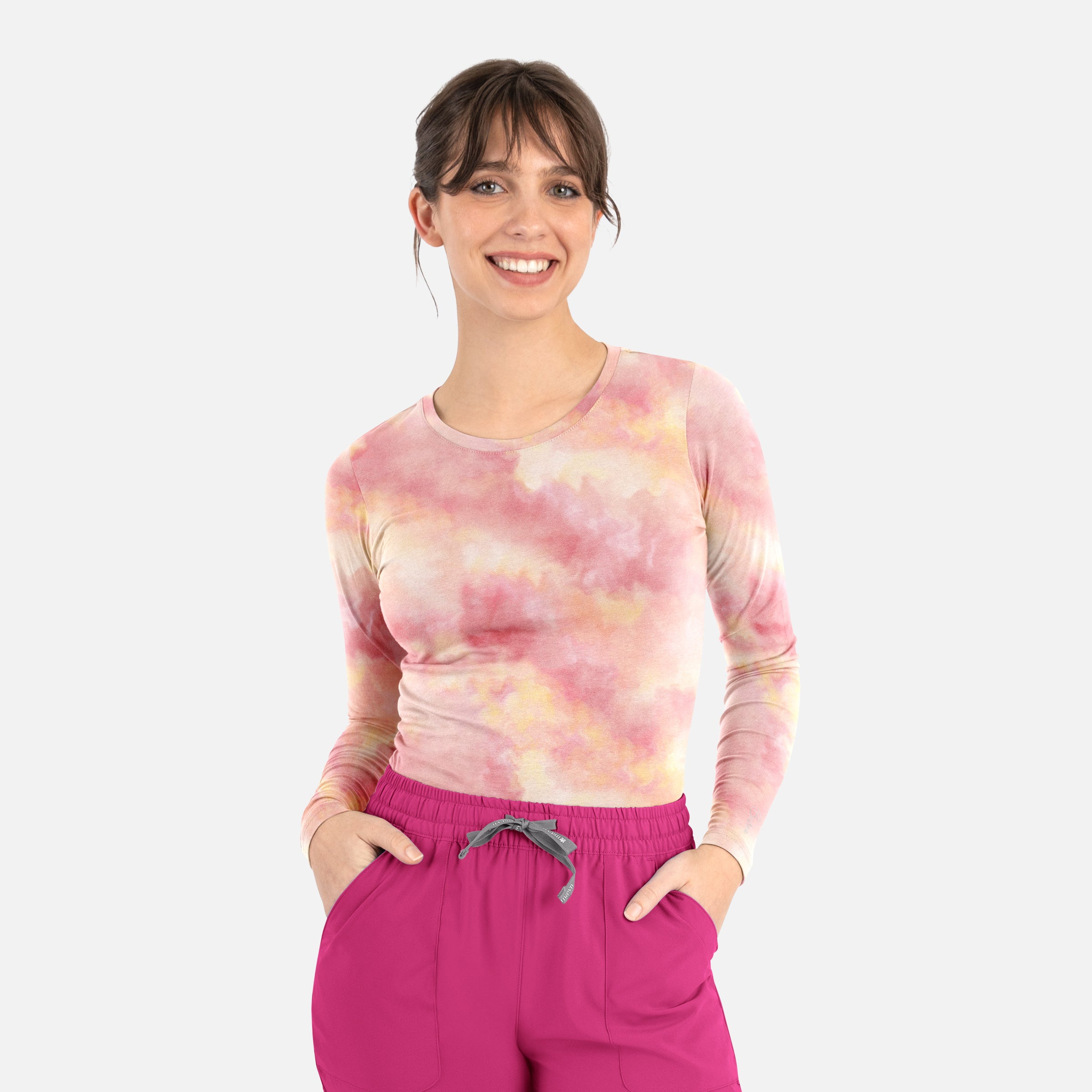 Maevn BESTEE 6909 Women’s Basic Long Sleeve Underscrub Tee