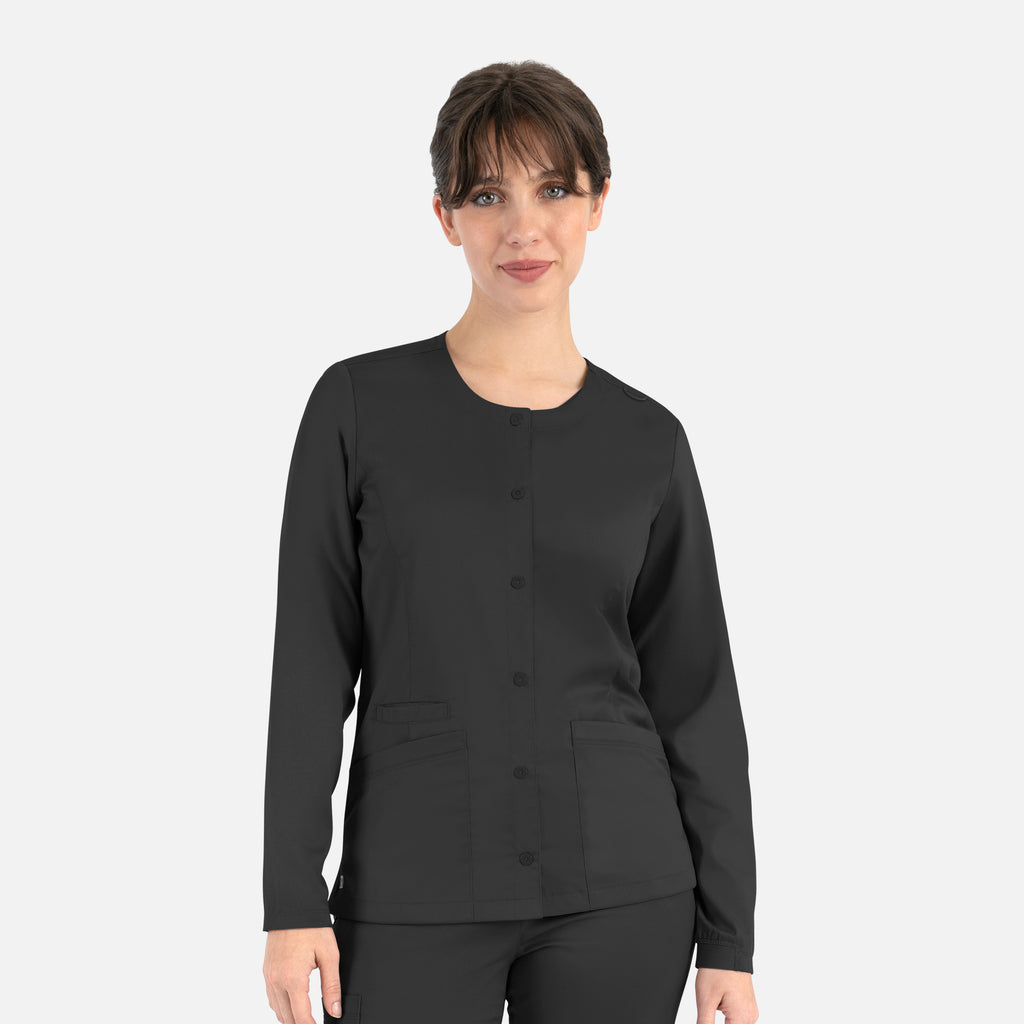 Maevn Matrix 7701 Women’s Round Neck Snap Jacket