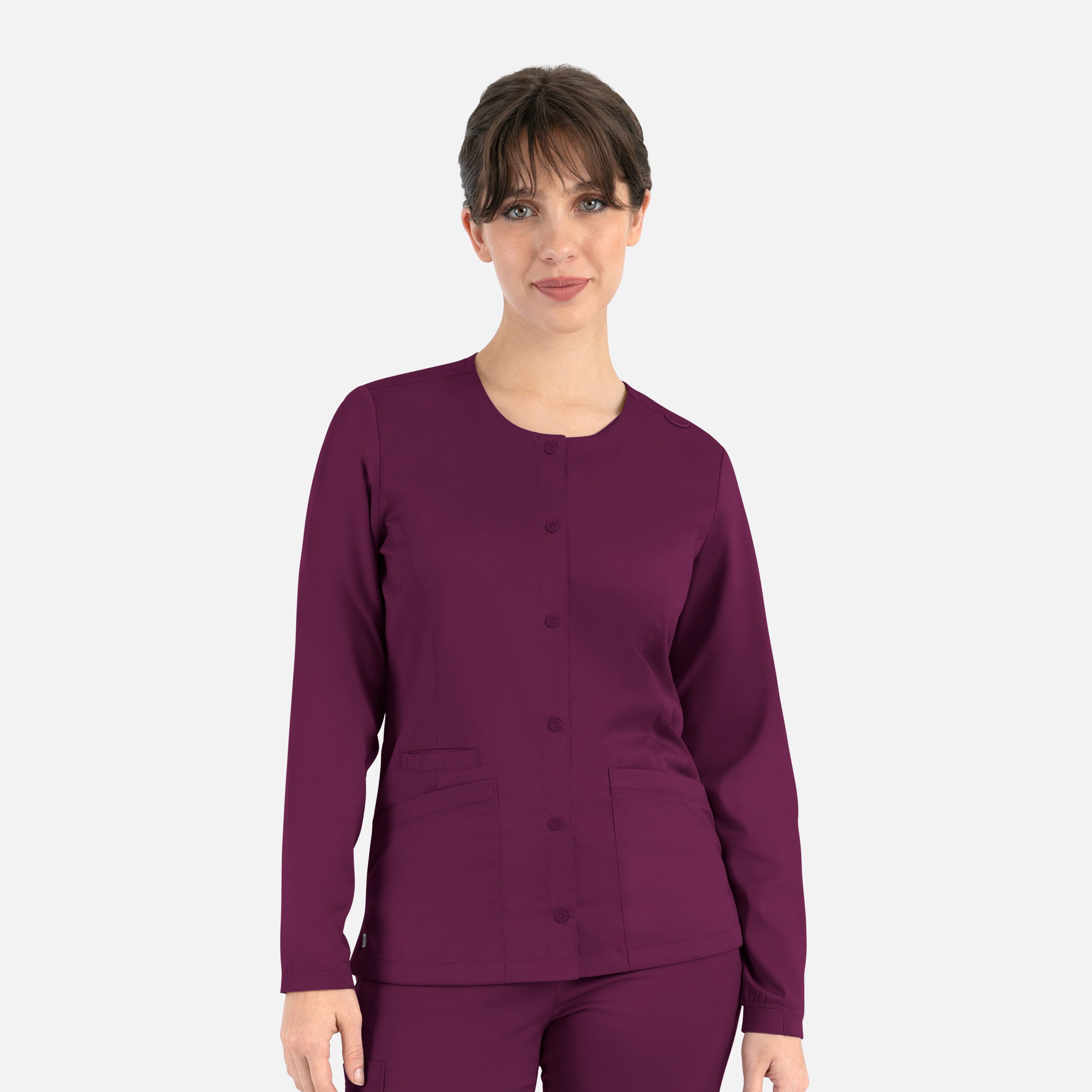 Maevn Matrix 7701 Women’s Round Neck Snap Jacket