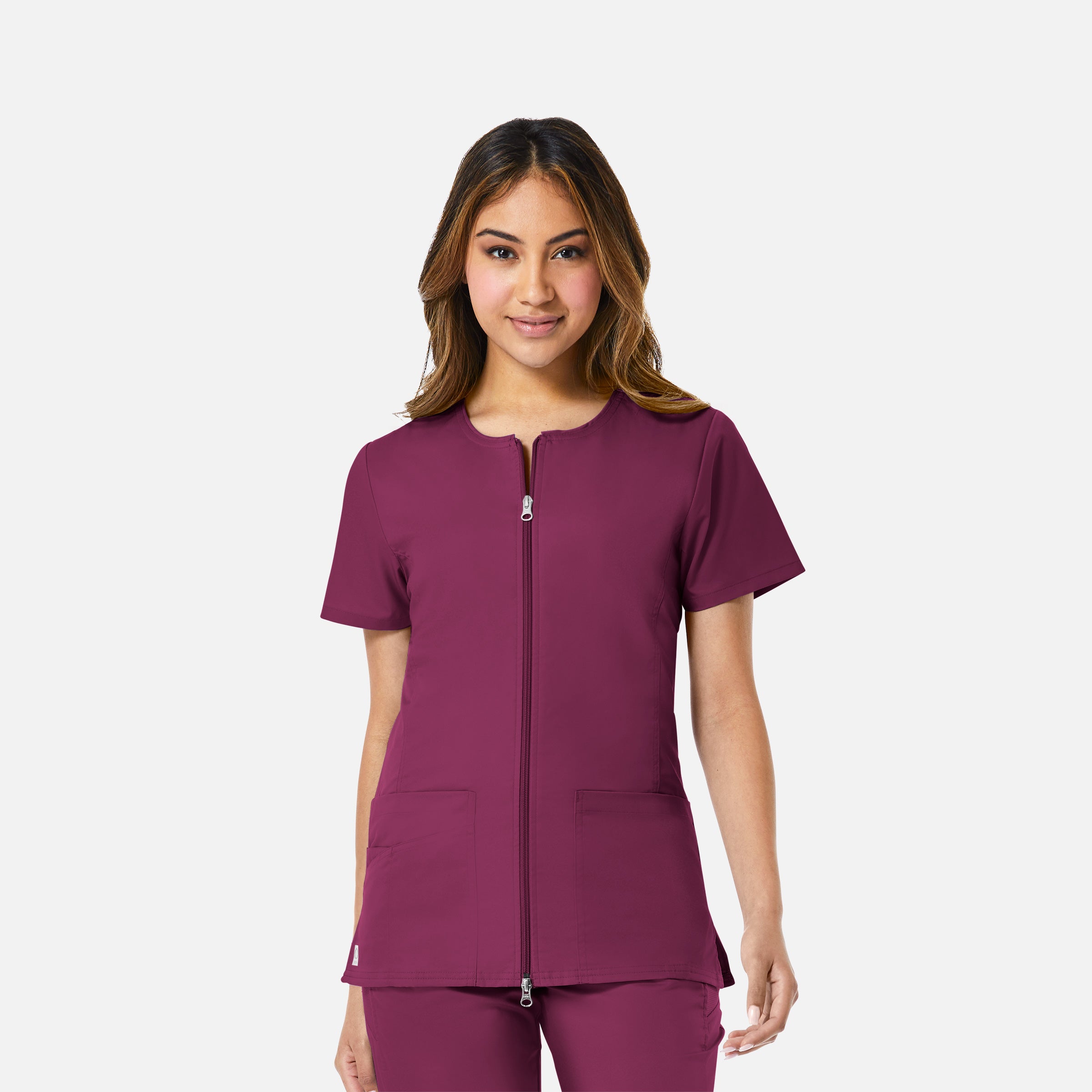 Maevn EON 8728 Women’s Mesh Panel Short Sleeve Zip Front Jacket