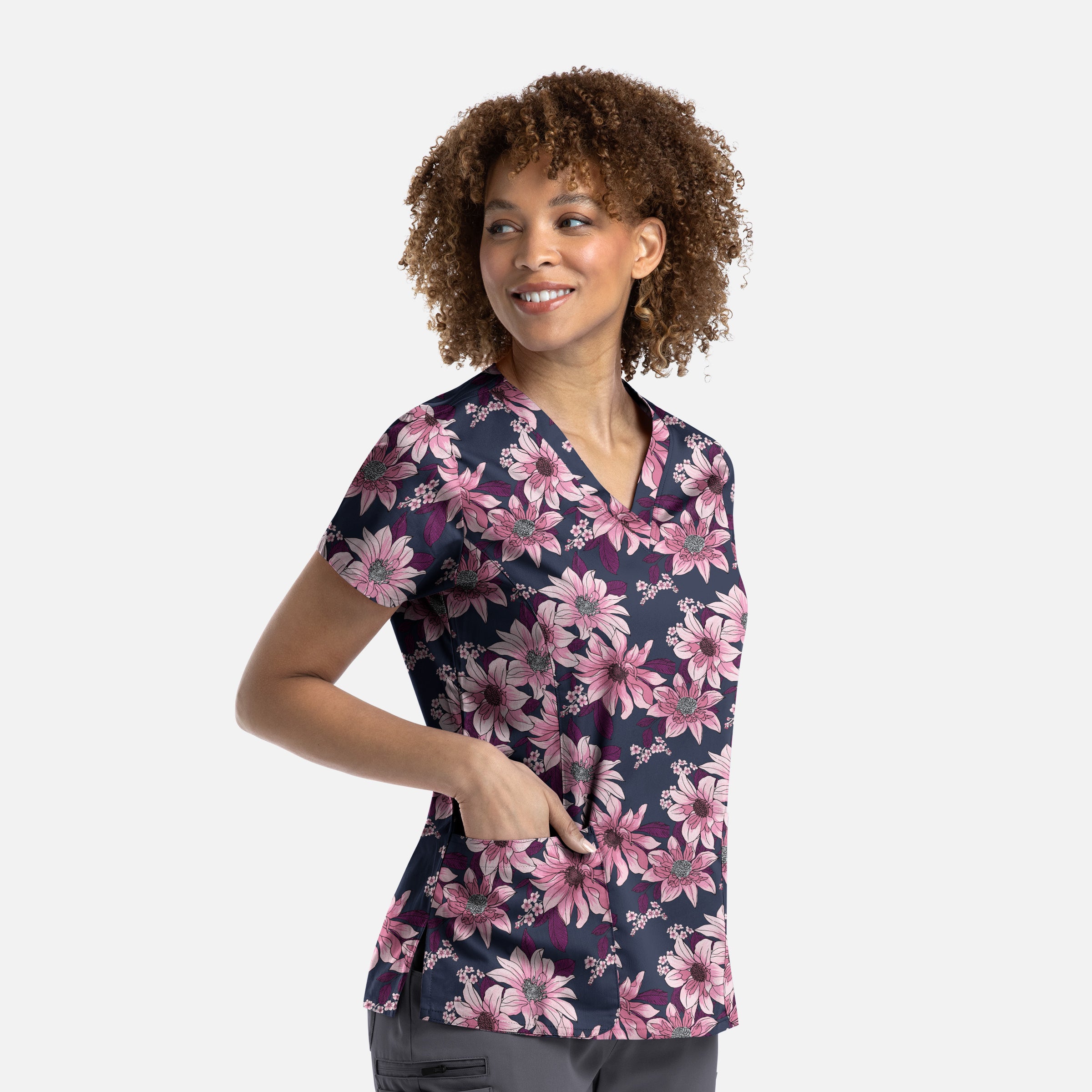 Maevn Prints 9810 Women’s V-Neck Print Top