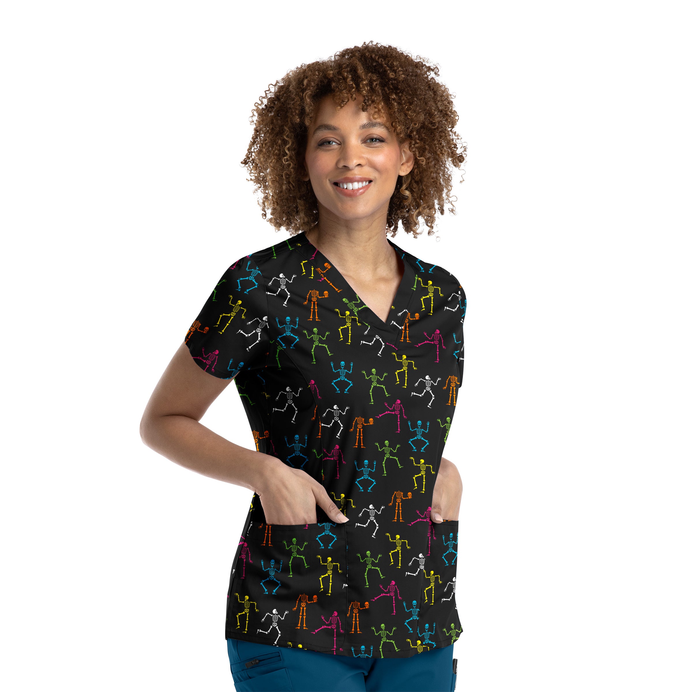 Maevn Prints 9810 Women’s V-Neck Print Top