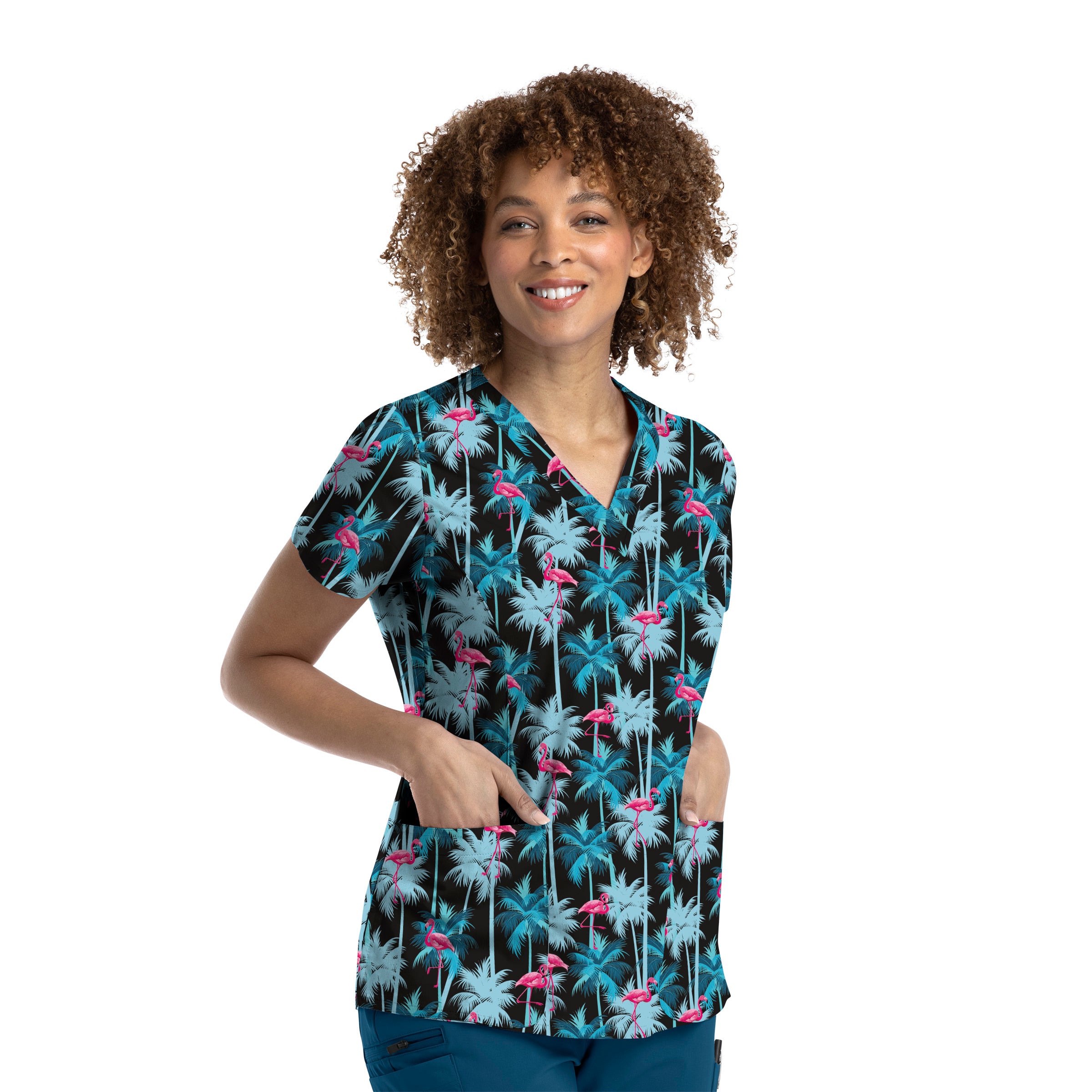 Maevn Prints 9810 Women’s V-Neck Print Top