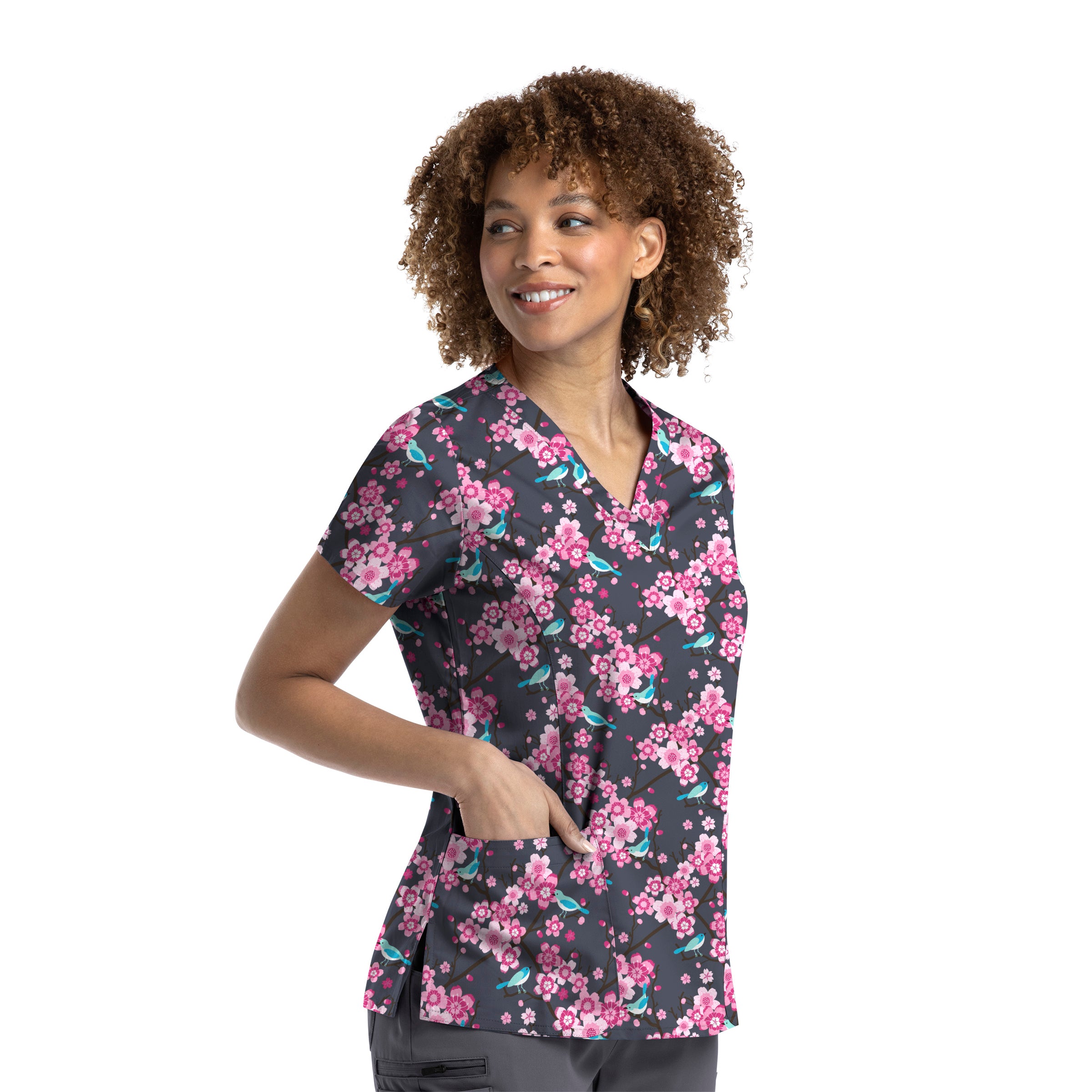 Maevn Prints 9810 Women’s V-Neck Print Top