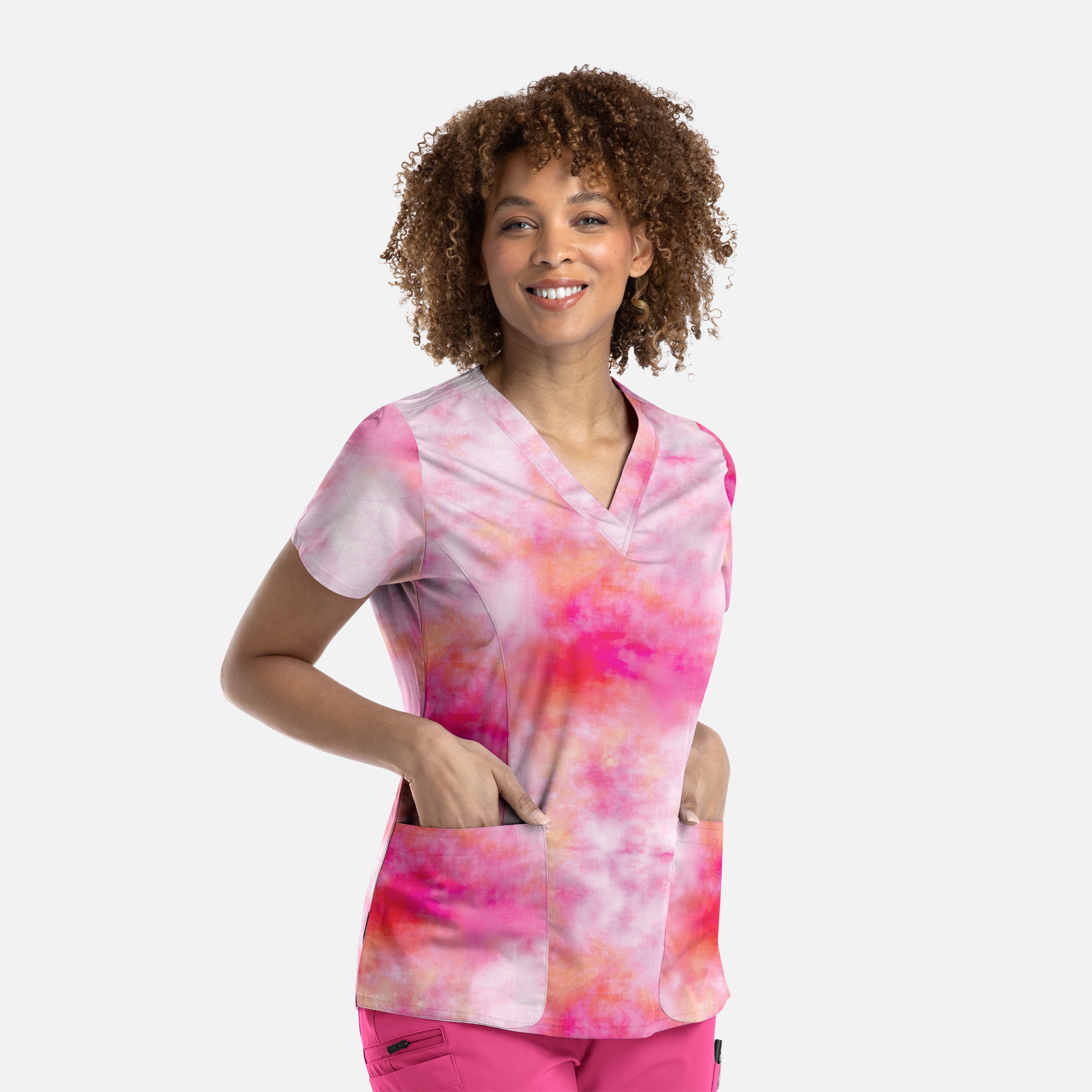 Maevn Prints 9810 Women’s V-Neck Print Top