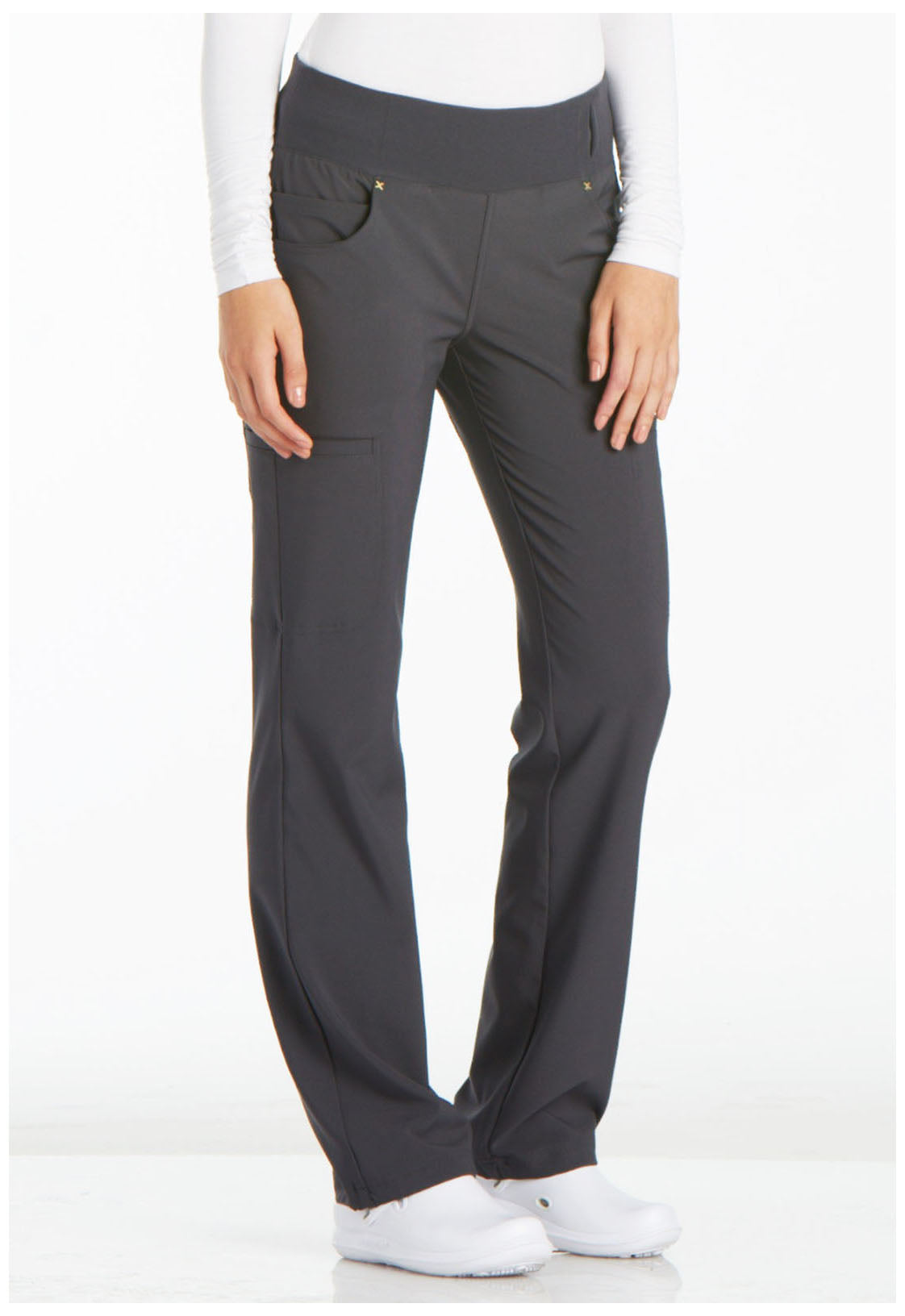 Cherokee iFlex Women's CK002 Mid Rise Straight Leg Pull-on Pant