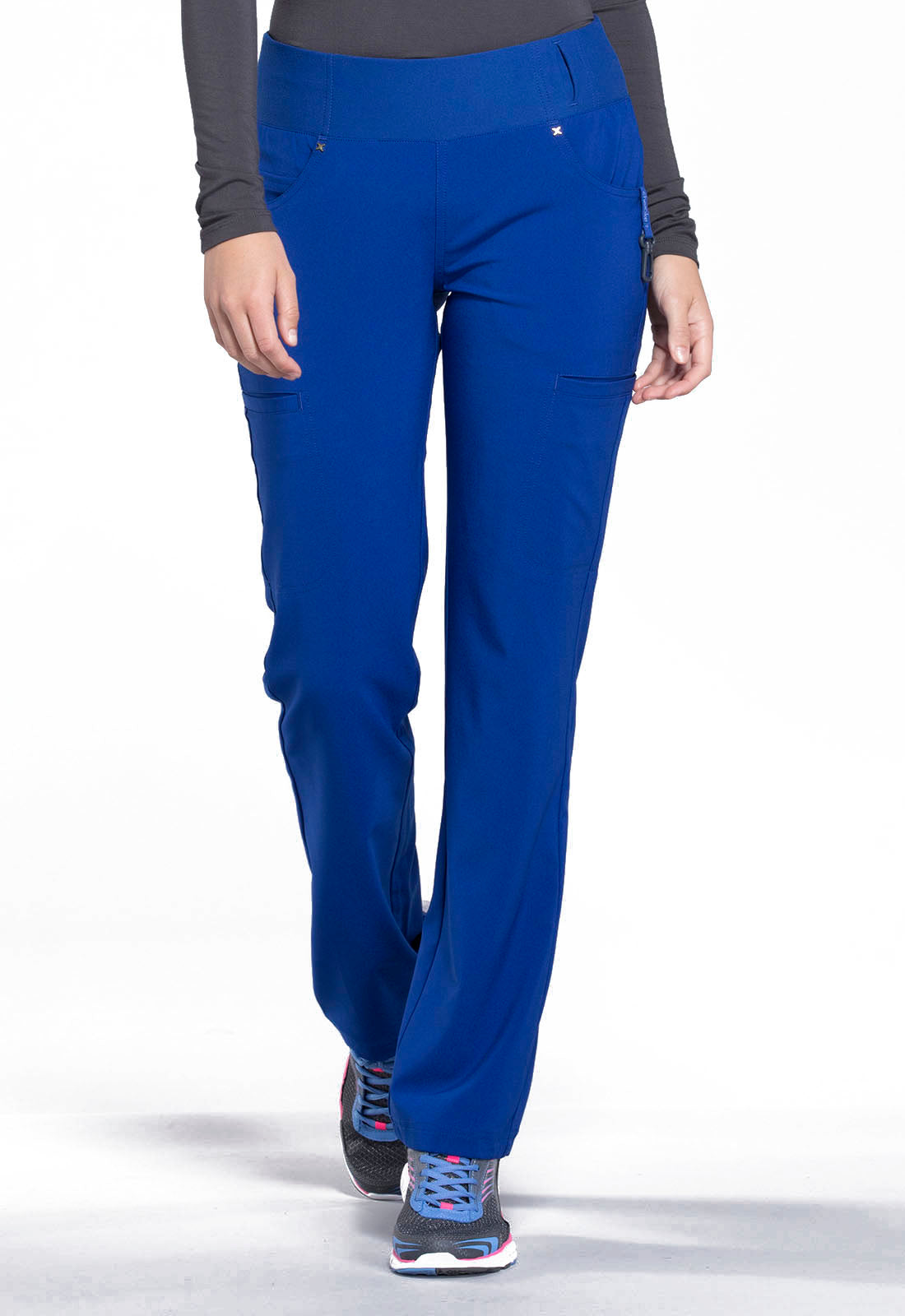 Cherokee iFlex Women's CK002 Mid Rise Straight Leg Pull-on Pant