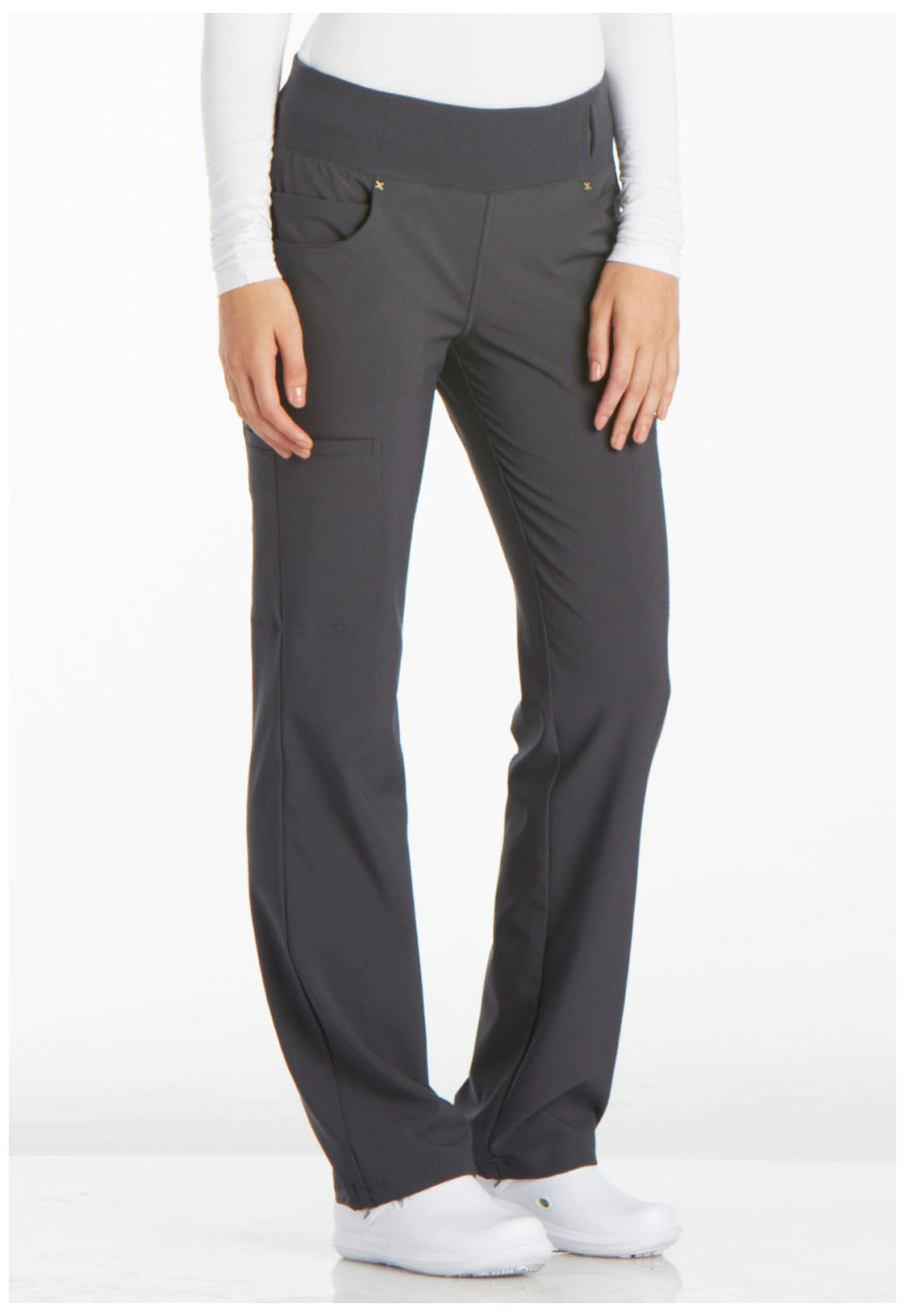 Cherokee iFlex Women's CK002 Mid Rise Straight Leg Pull-on Pant