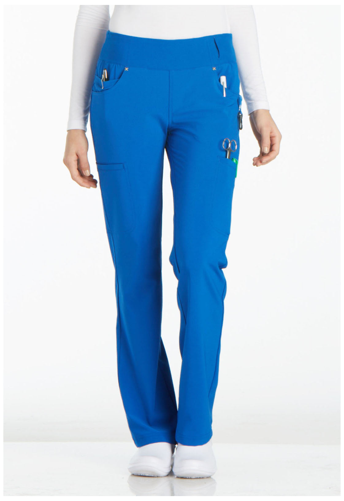 Cherokee iFlex Women's CK002 Mid Rise Straight Leg Pull-on Pant