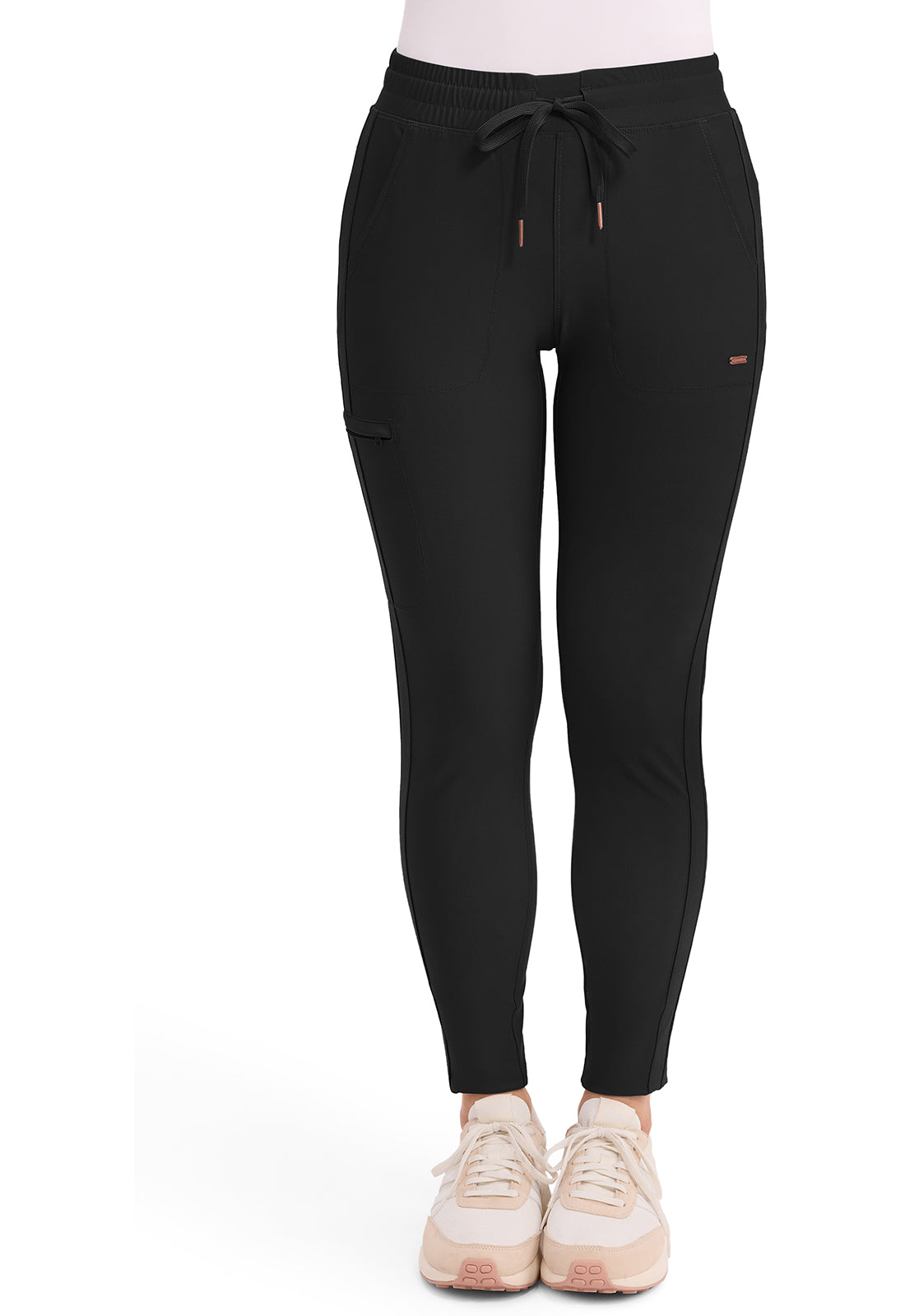 Cherokee Form Women's CK095 Mid Rise Tapered Leg Drawstring Pant