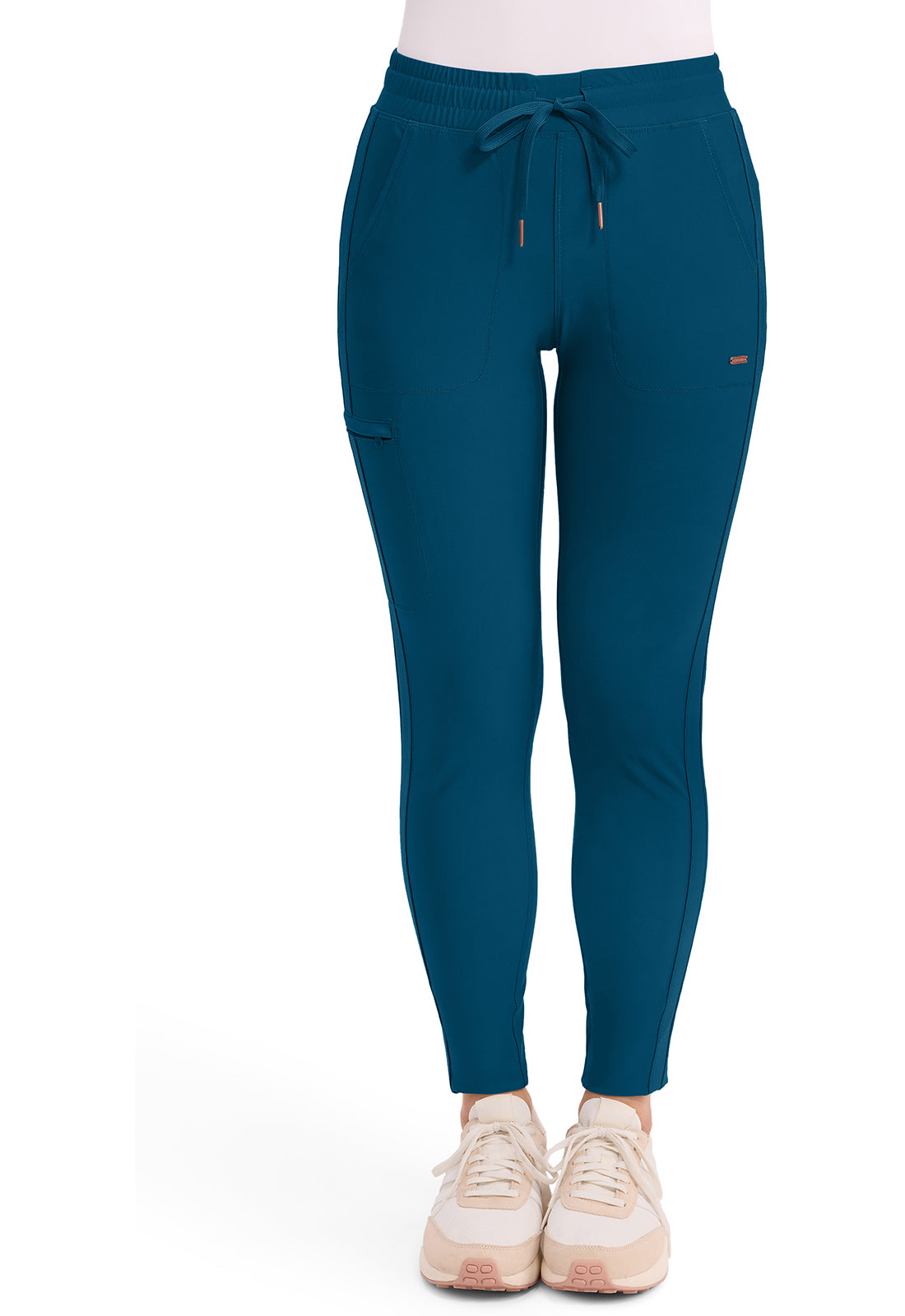 Cherokee Form Women's CK095 Mid Rise Tapered Leg Drawstring Pant