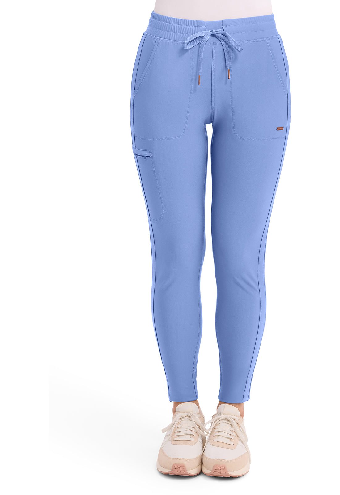 Cherokee Form Women's CK095 Mid Rise Tapered Leg Drawstring Pant
