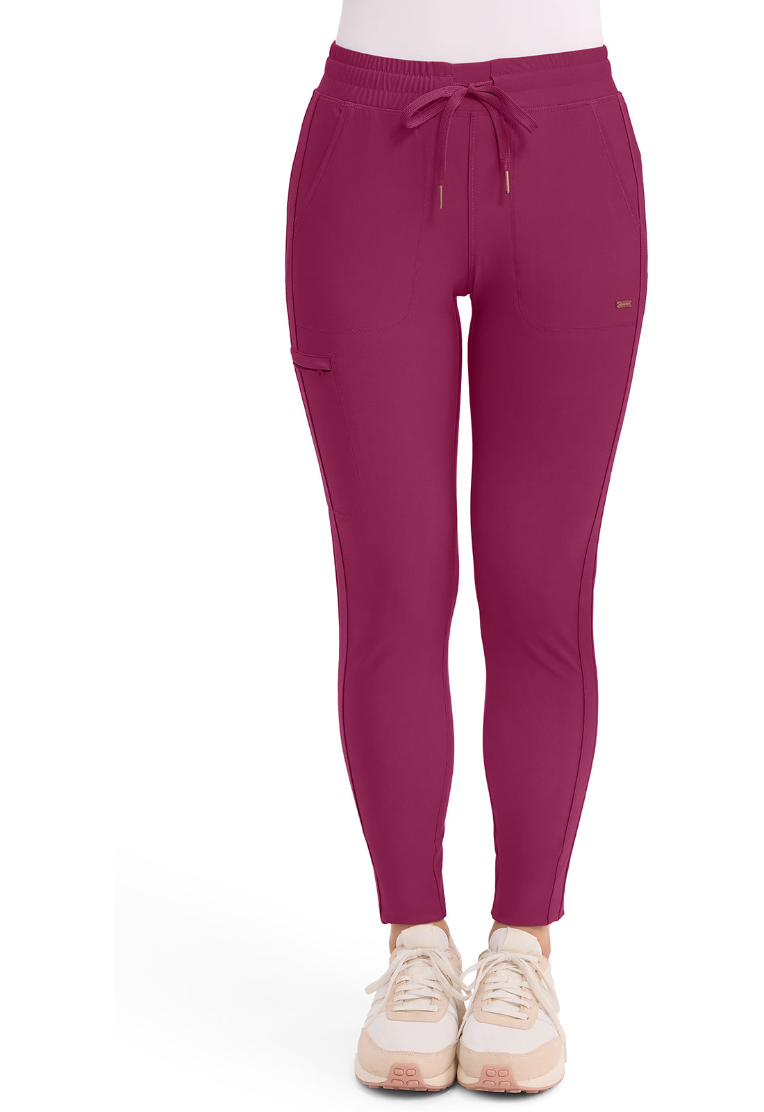 Cherokee Form Women's CK095 Mid Rise Tapered Leg Drawstring Pant