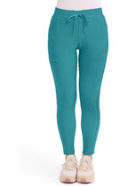 Cherokee Form Women's CK095 Mid Rise Tapered Leg Drawstring Pant