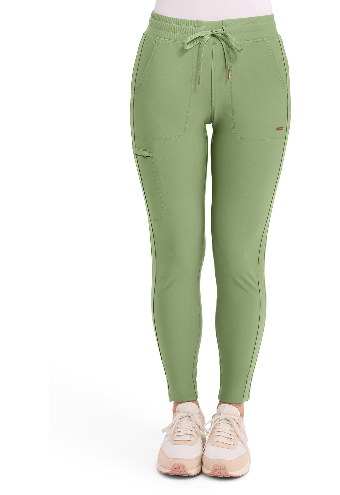 Cherokee Form Women's CK095 Mid Rise Tapered Leg Drawstring Pant