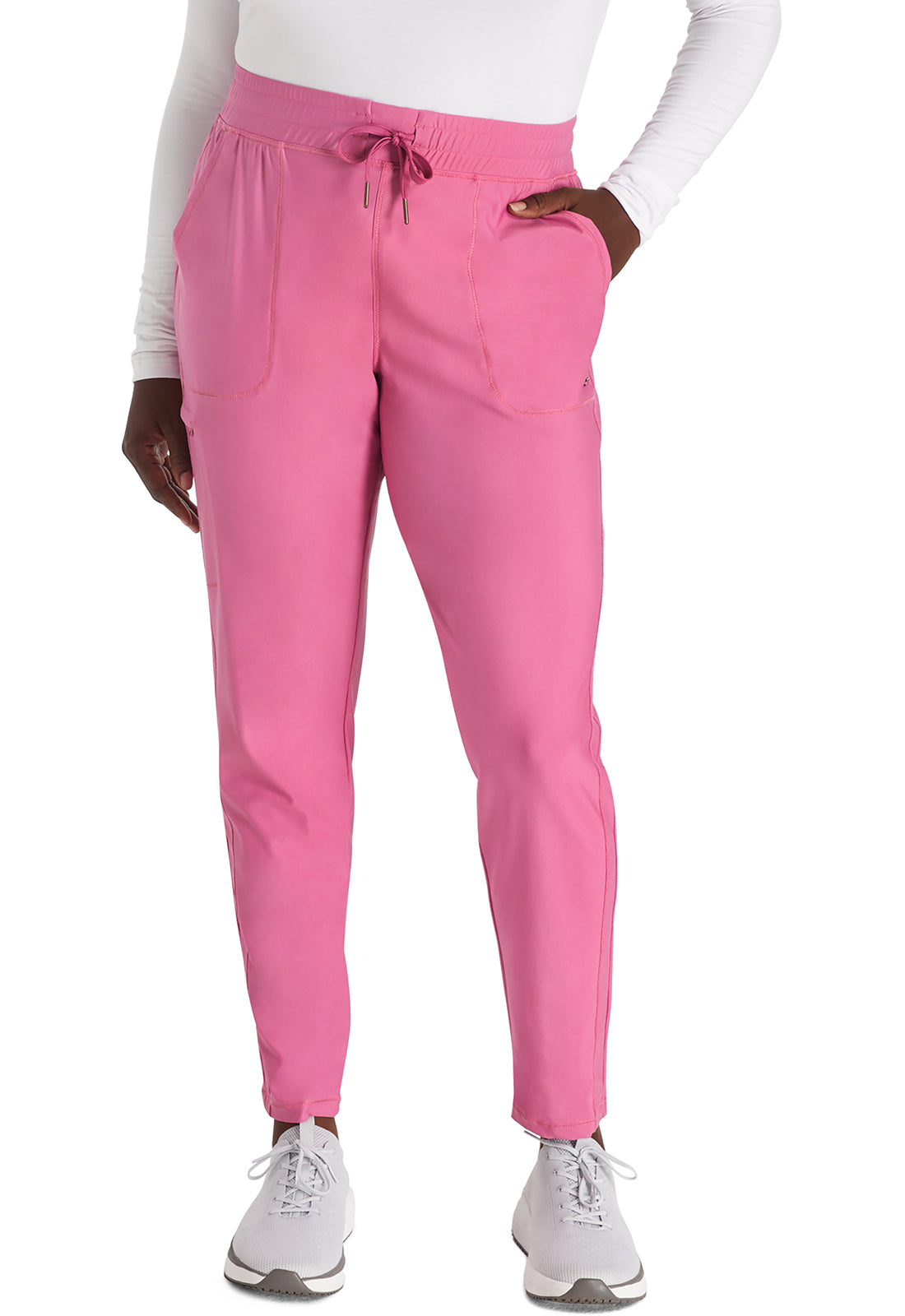 Cherokee Form Women's CK095 Mid Rise Tapered Leg Drawstring Pant