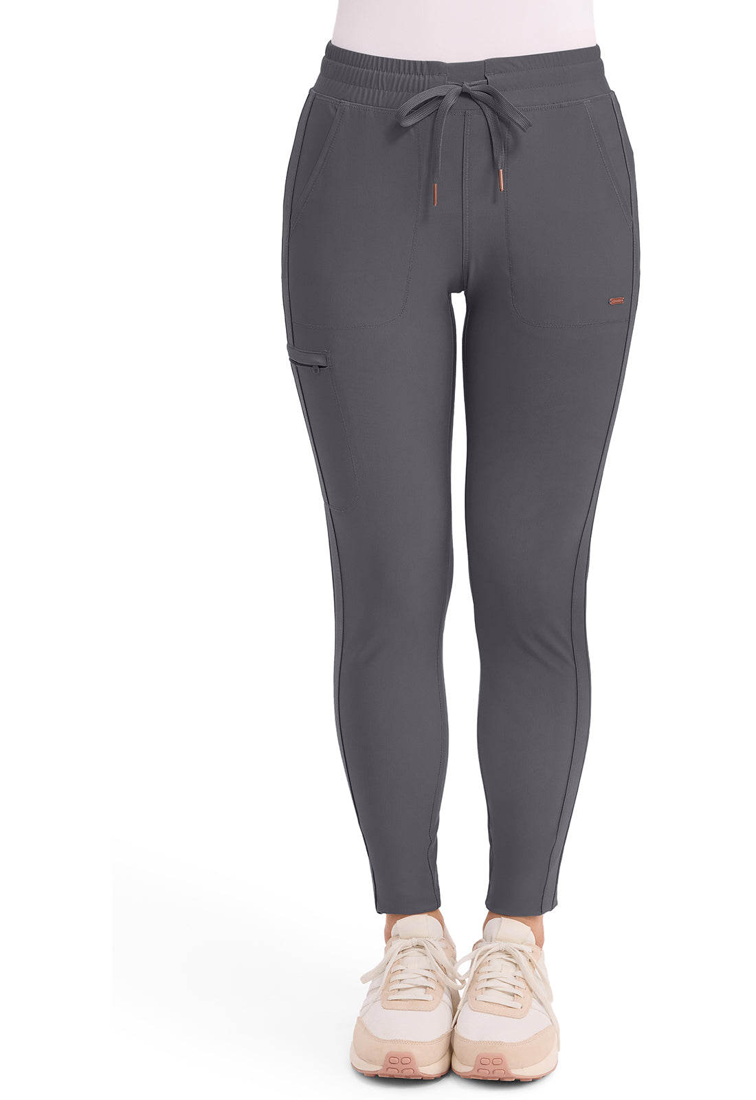 Cherokee Form Women's CK095 Mid Rise Tapered Leg Drawstring Pant